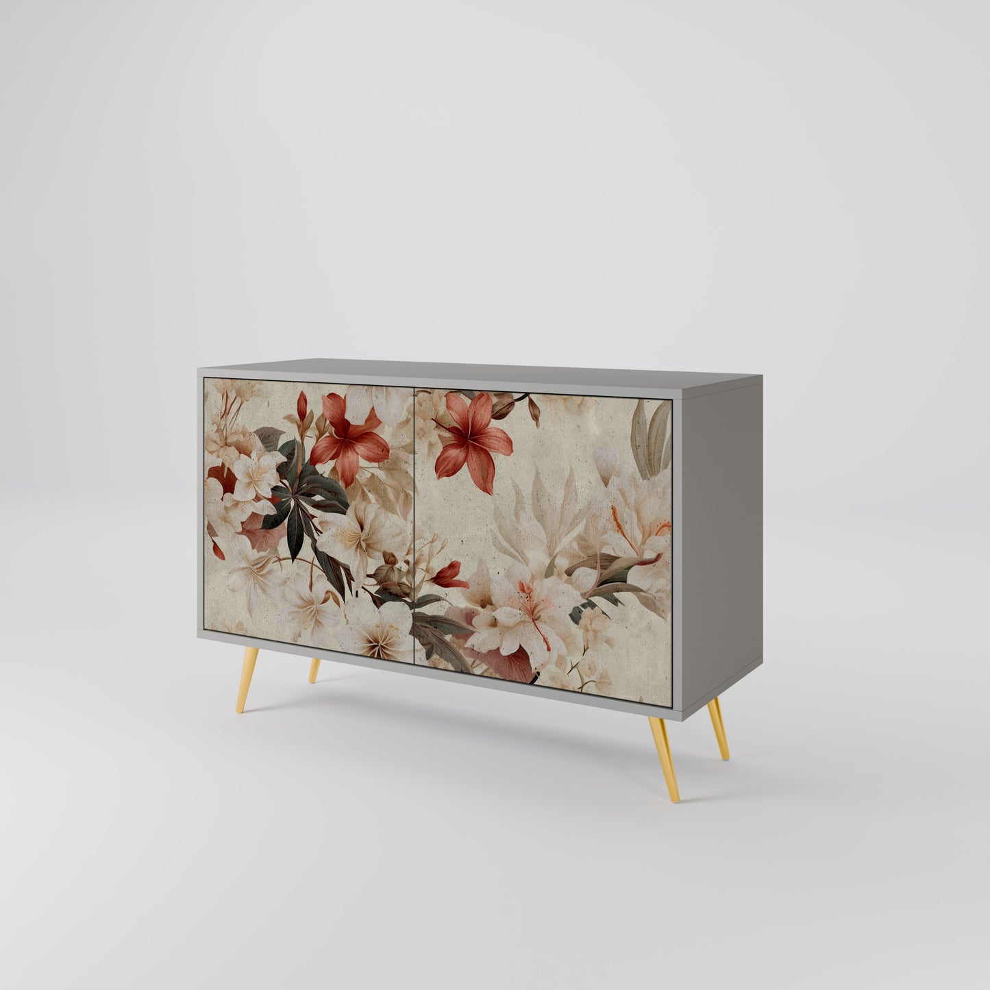 PETAL HARMONY 2-Door Sideboard in Grey Finish