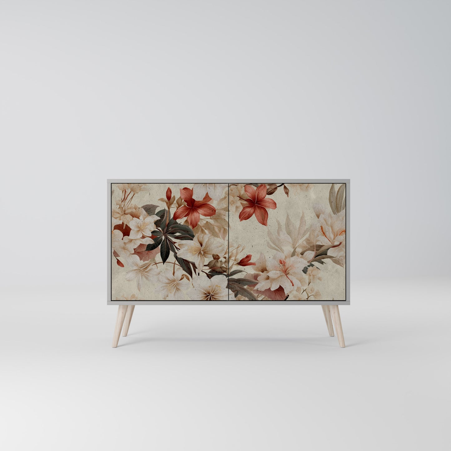 PETAL HARMONY 2-Door Sideboard in Grey Finish