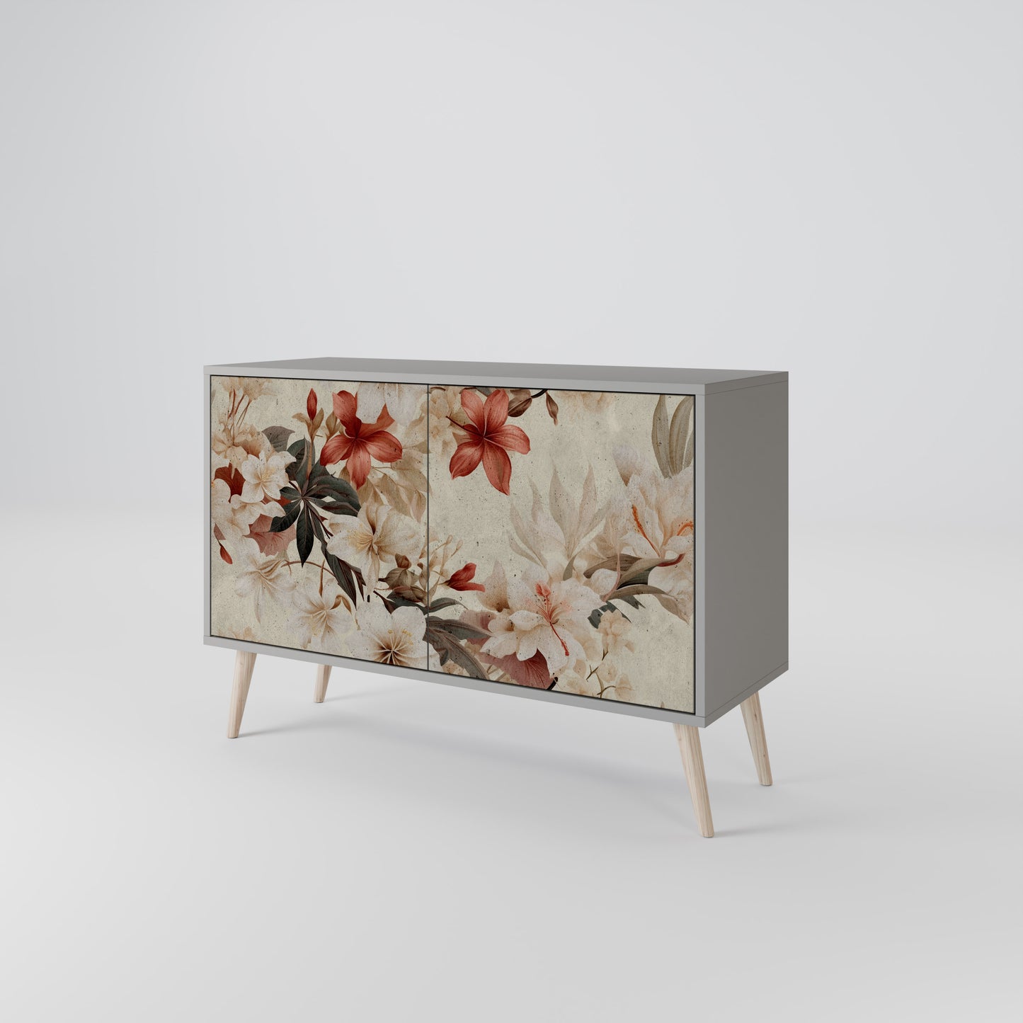 PETAL HARMONY 2-Door Sideboard in Grey Finish