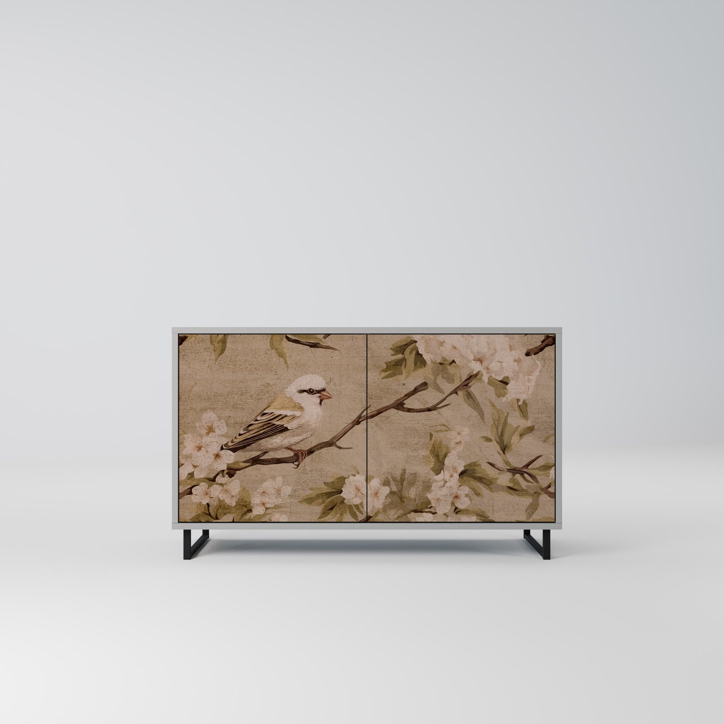 PETAL DISTINGUISH 2-Door Sideboard in Grey Finish