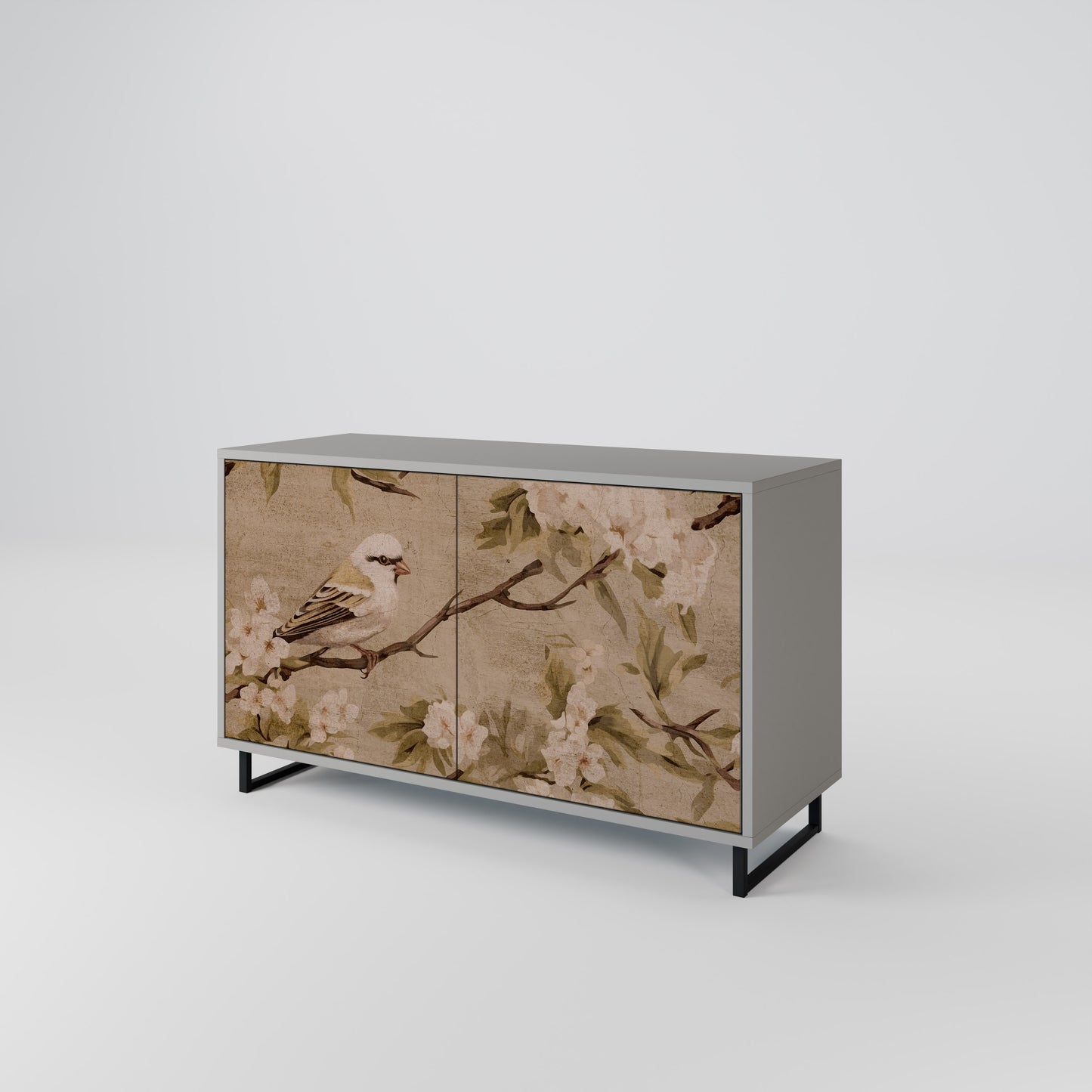 PETAL DISTINGUISH 2-Door Sideboard in Grey Finish