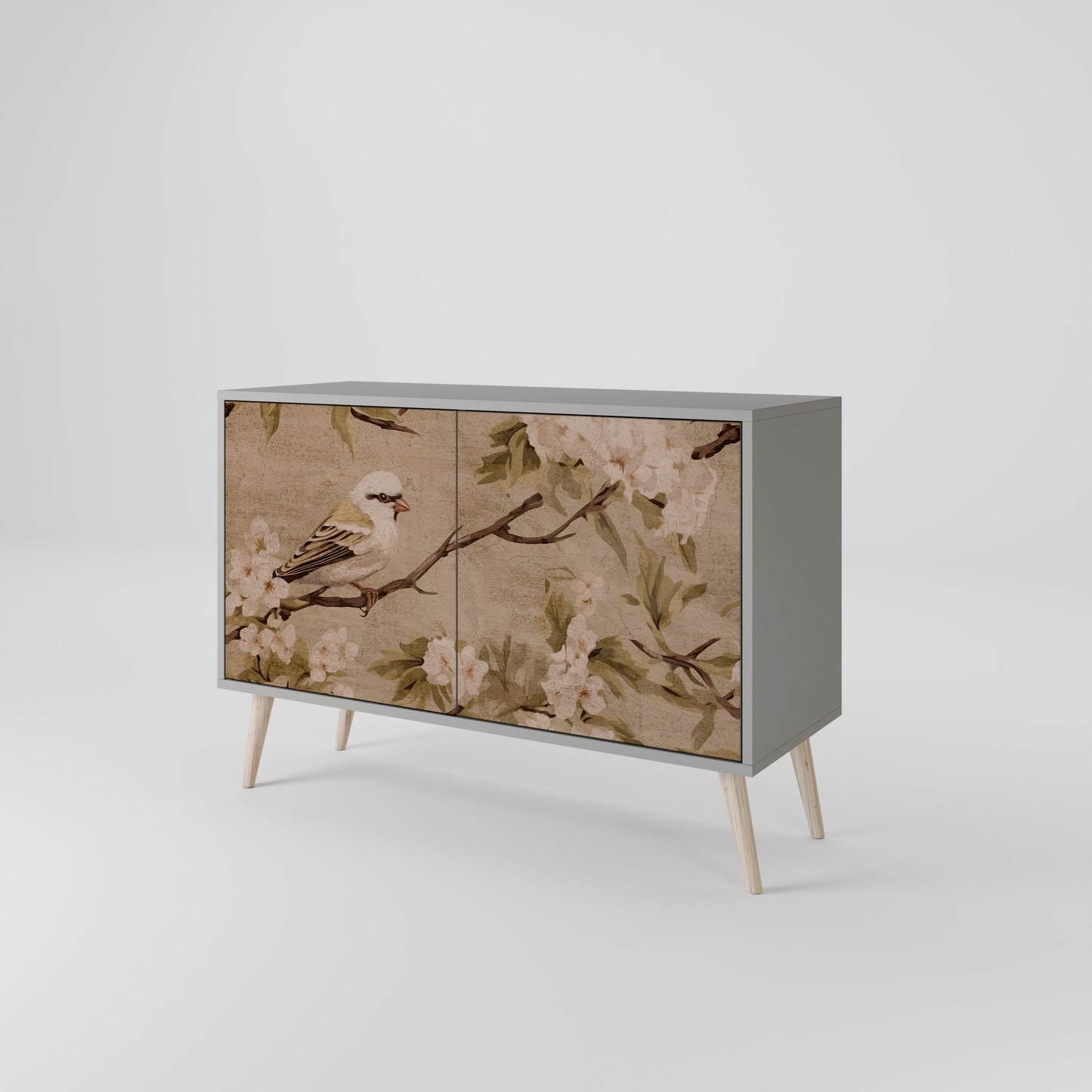PETAL DISTINGUISH 2-Door Sideboard in Grey Finish