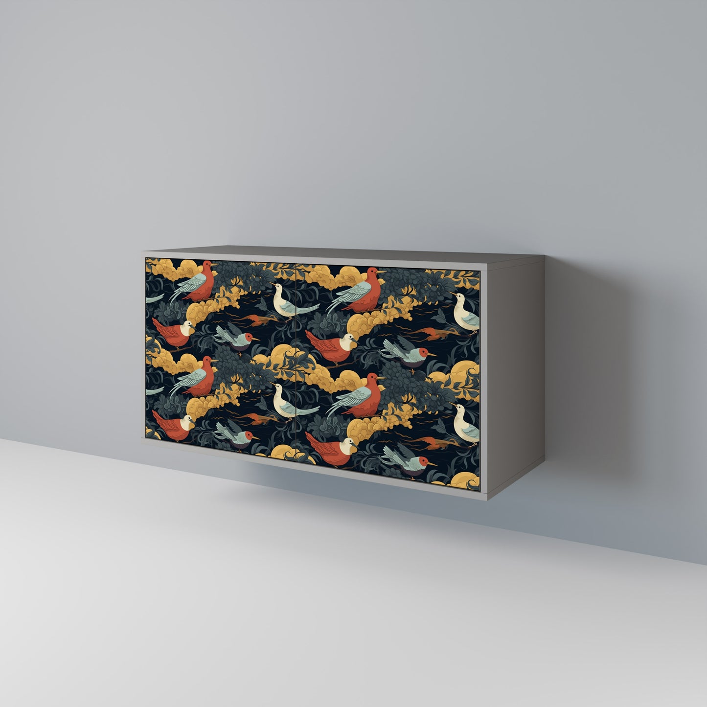 FOWLY DAZE 2-Door Sideboard in Grey Finish