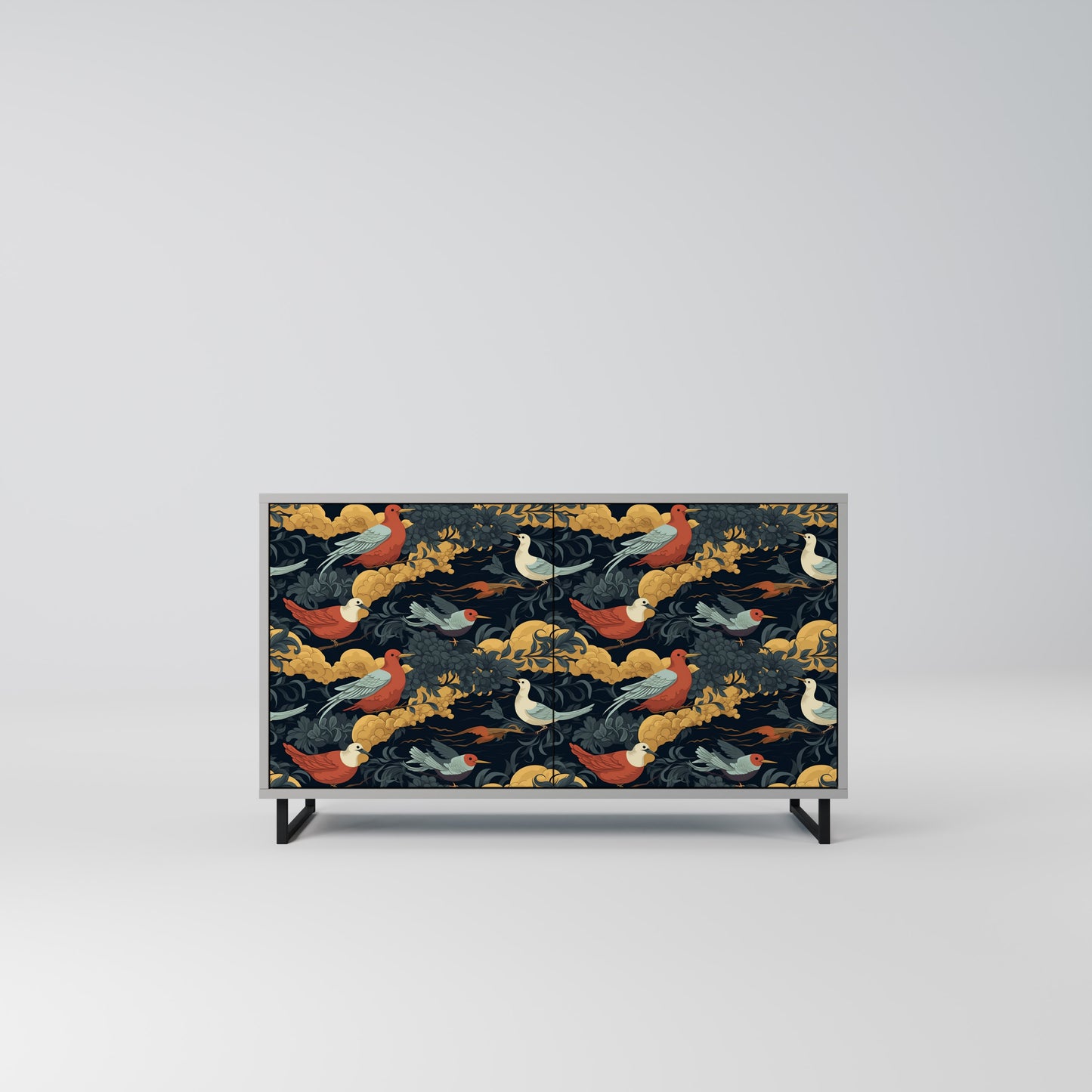 FOWLY DAZE 2-Door Sideboard in Grey Finish