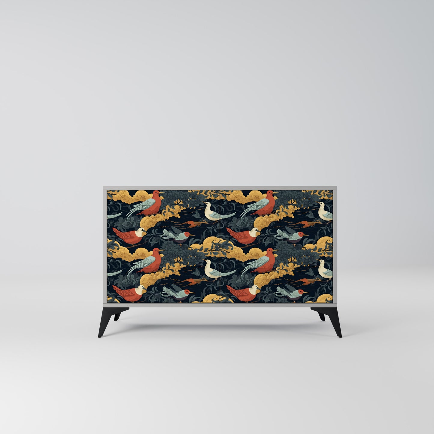 FOWLY DAZE 2-Door Sideboard in Grey Finish