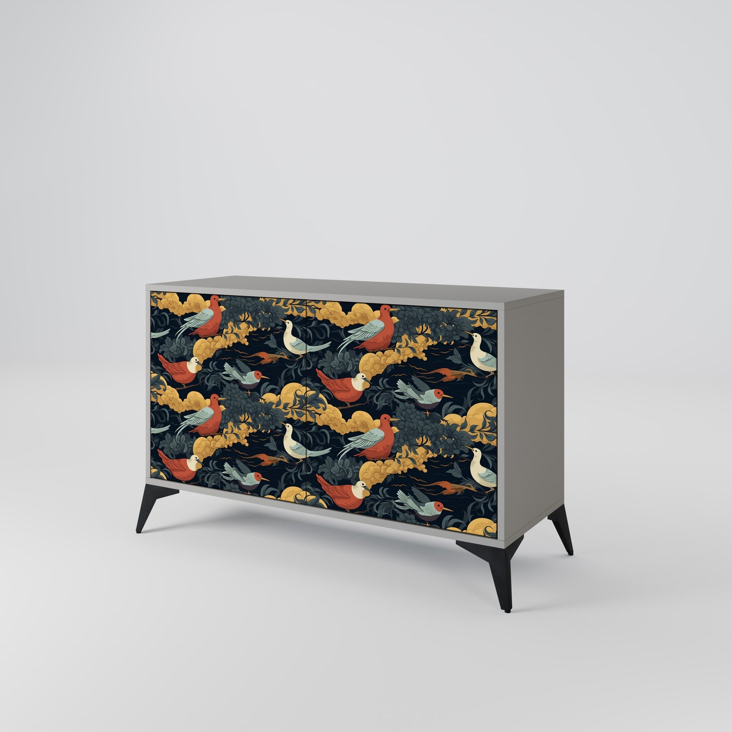 FOWLY DAZE 2-Door Sideboard in Grey Finish