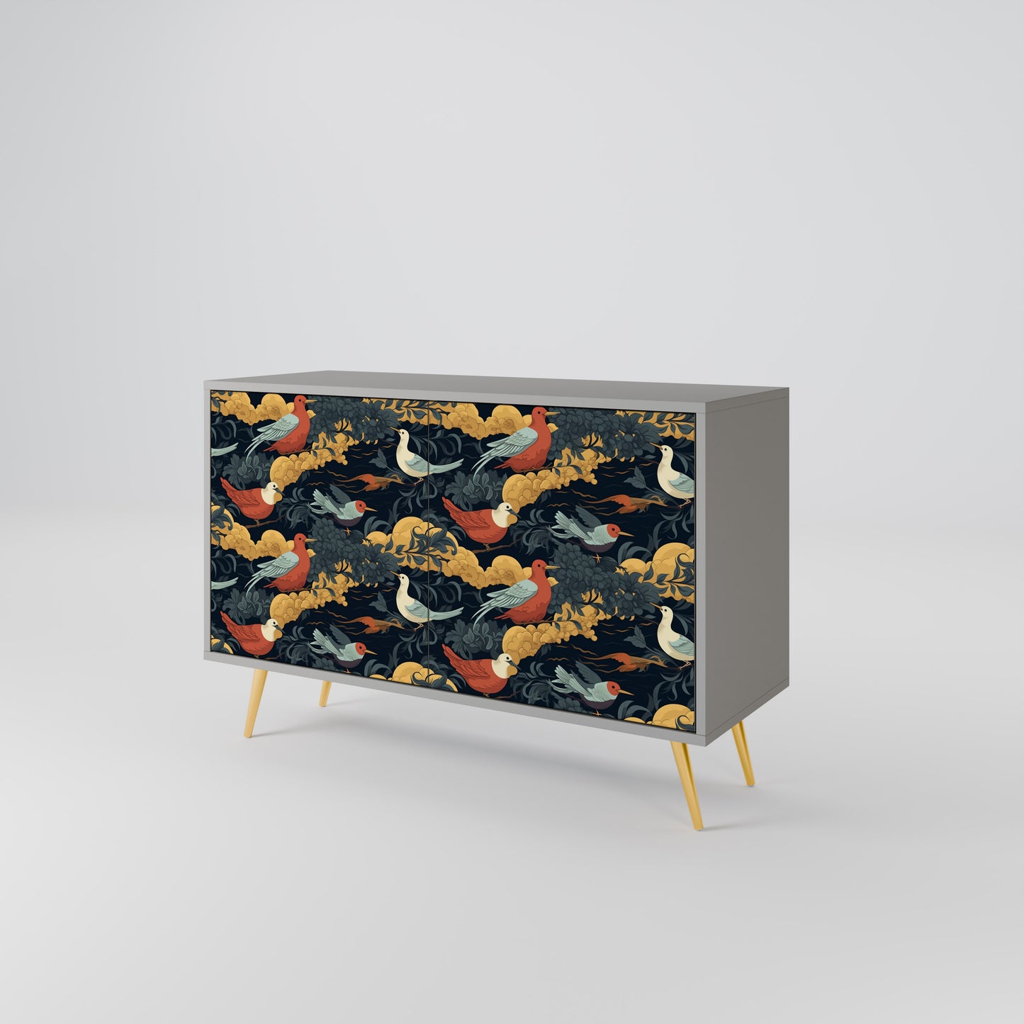 FOWLY DAZE 2-Door Sideboard in Grey Finish