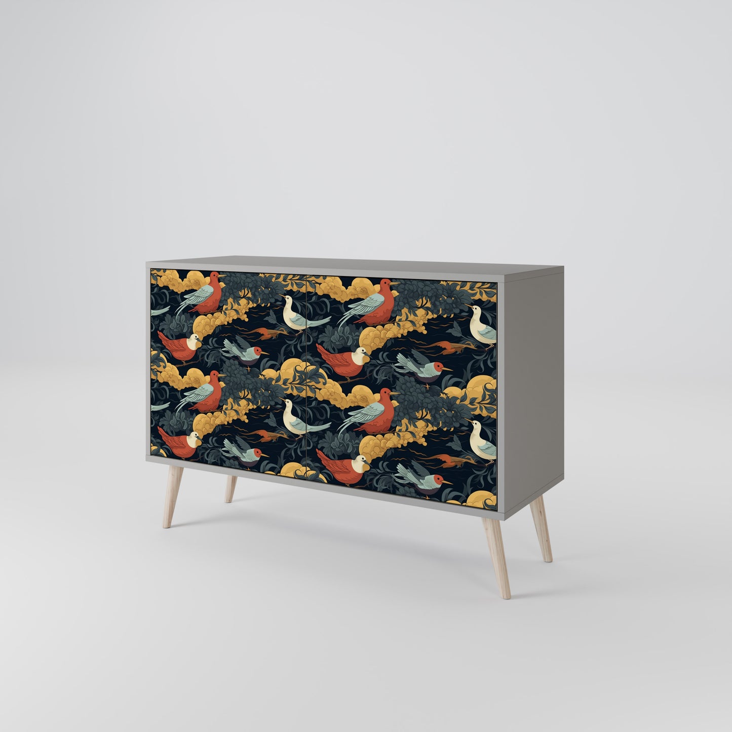 FOWLY DAZE 2-Door Sideboard in Grey Finish