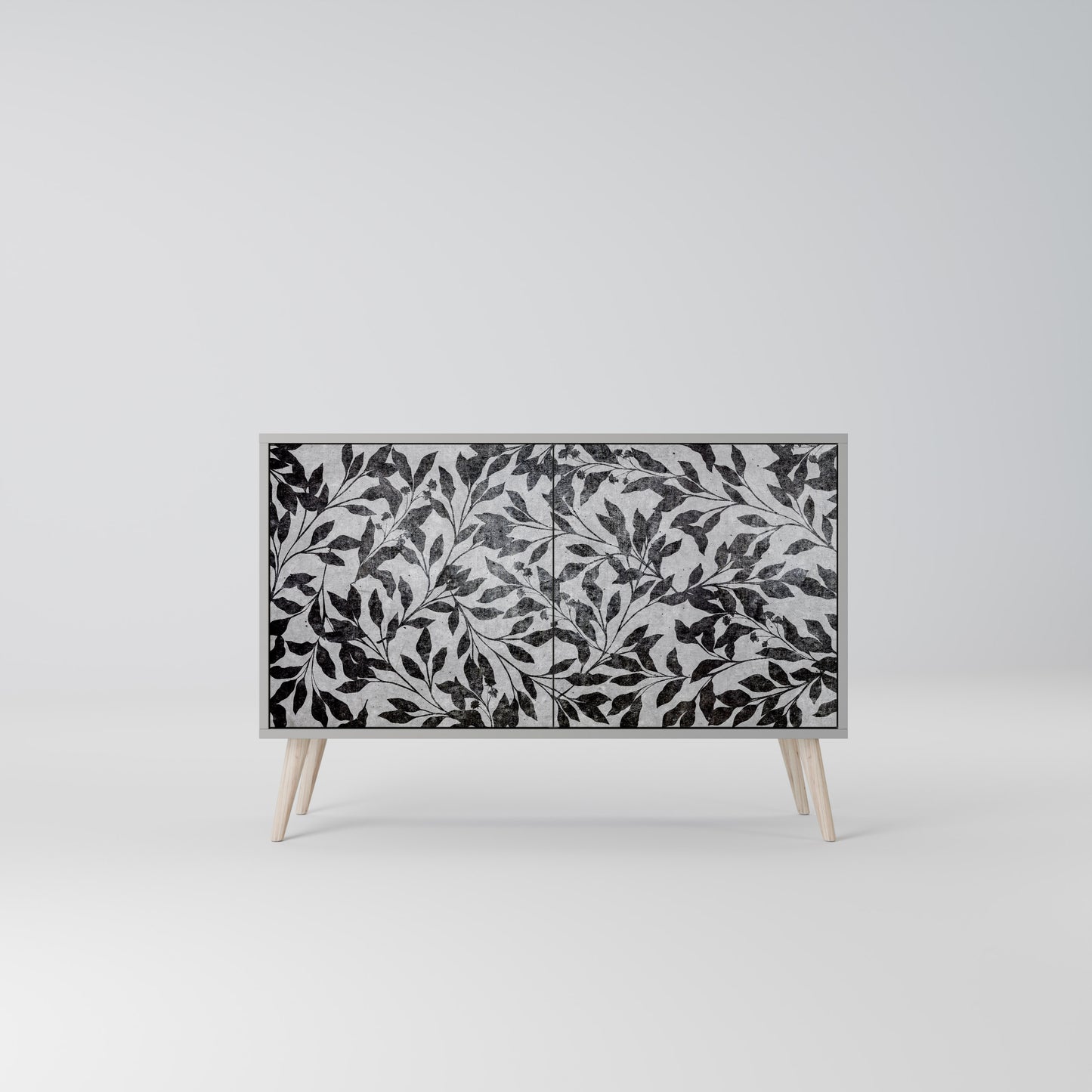 CHARCOAL SPROUT 2-Door Sideboard in Grey Finish