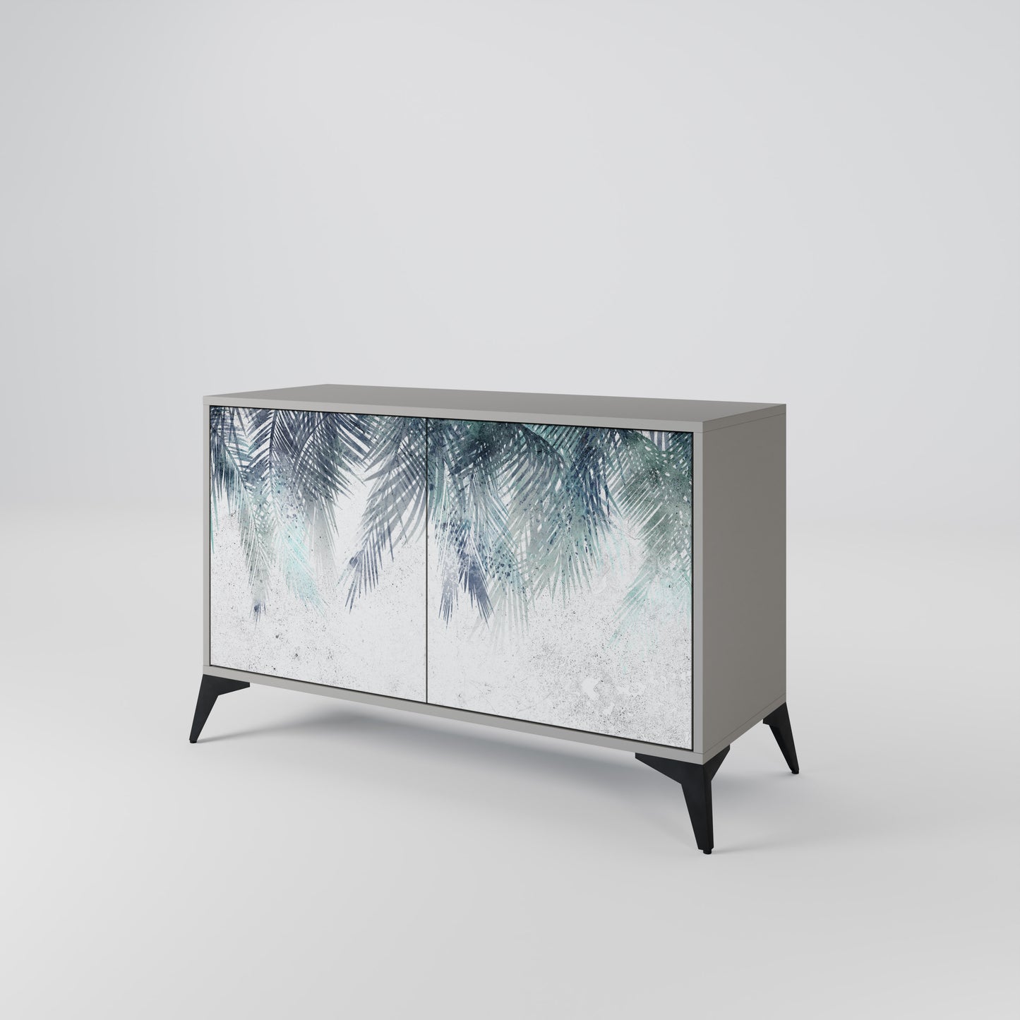 PALM VEIL 2-Door Sideboard in Grey Finish