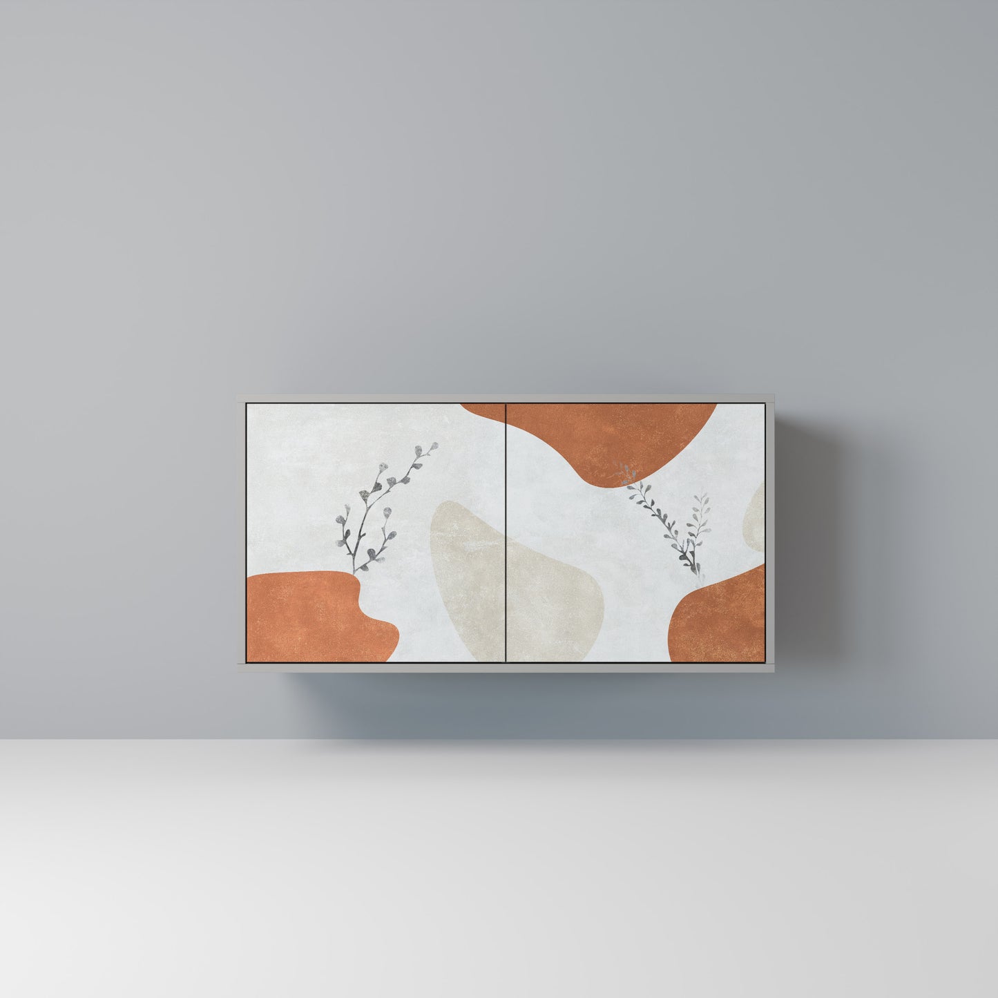 TRANQUIL TWIG 2-Door Sideboard in Grey Finish