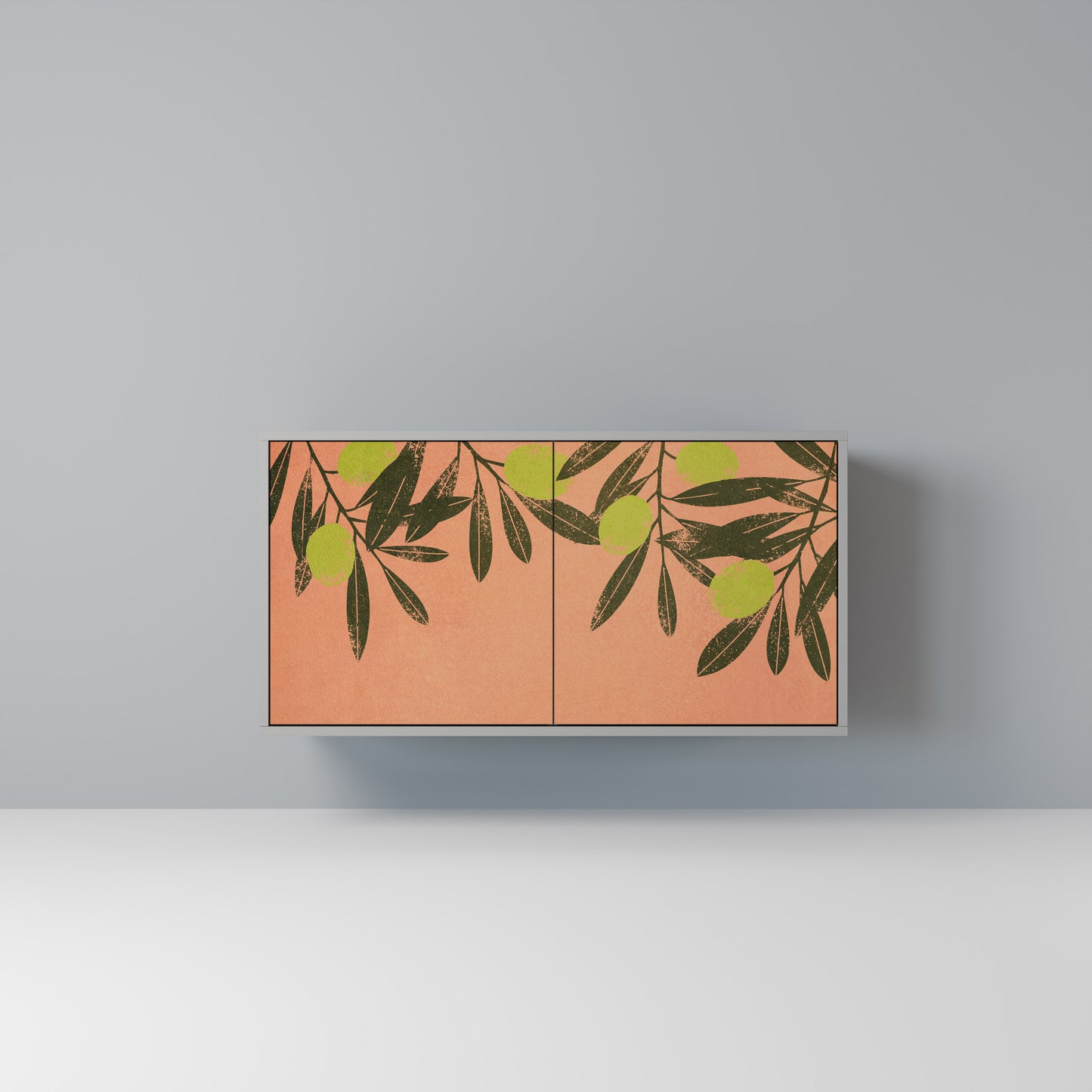 JUICY OLIVES 2-Door Sideboard in Grey Finish