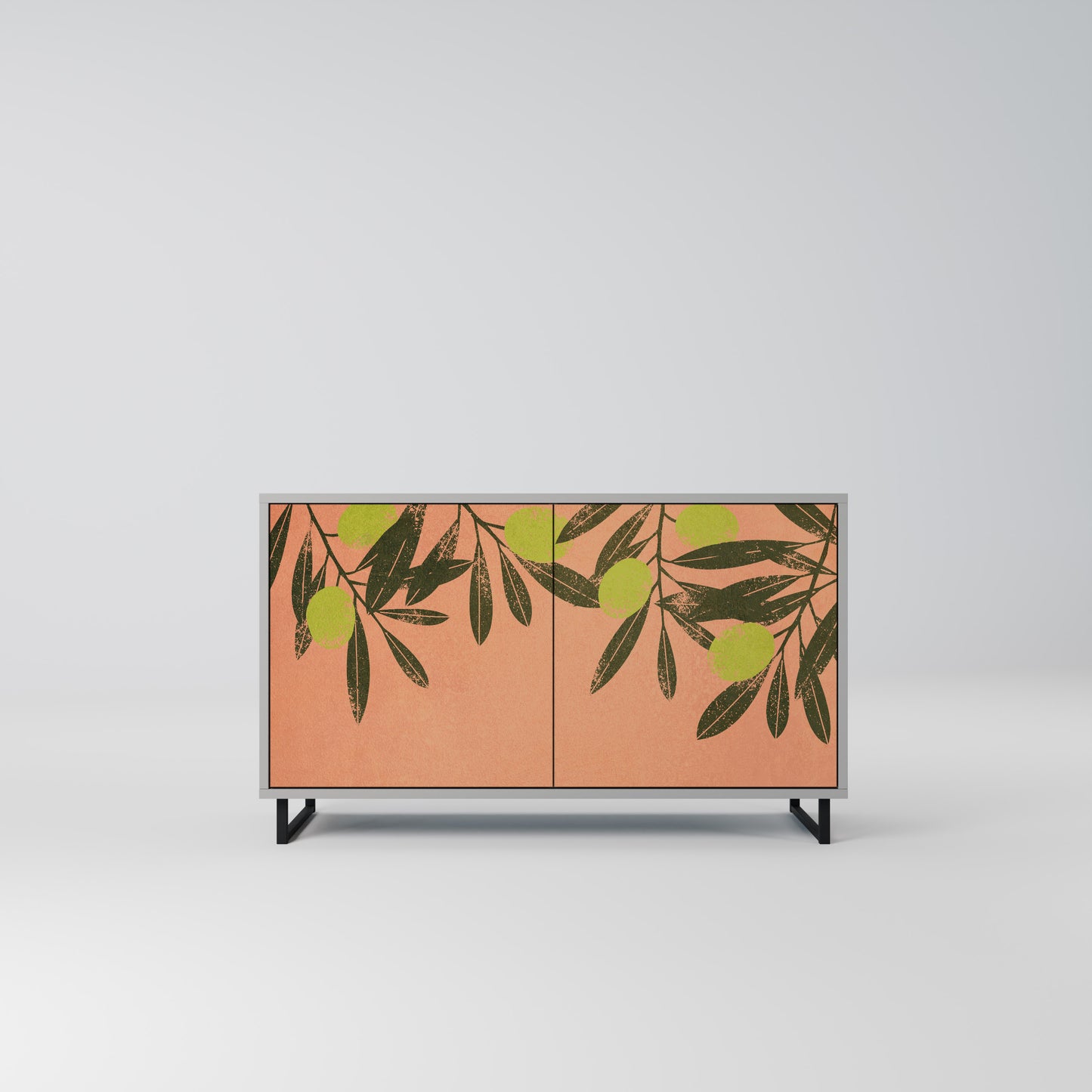 JUICY OLIVES 2-Door Sideboard in Grey Finish