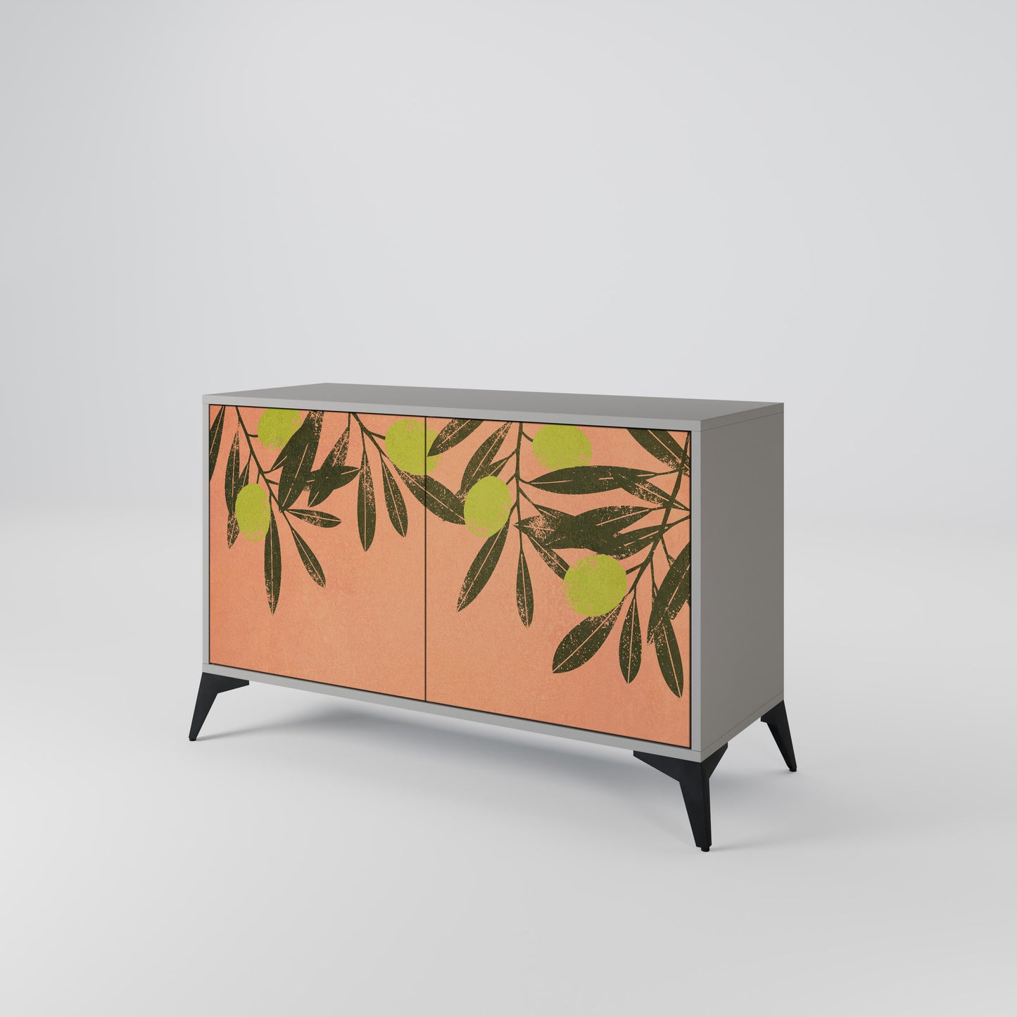 JUICY OLIVES 2-Door Sideboard in Grey Finish