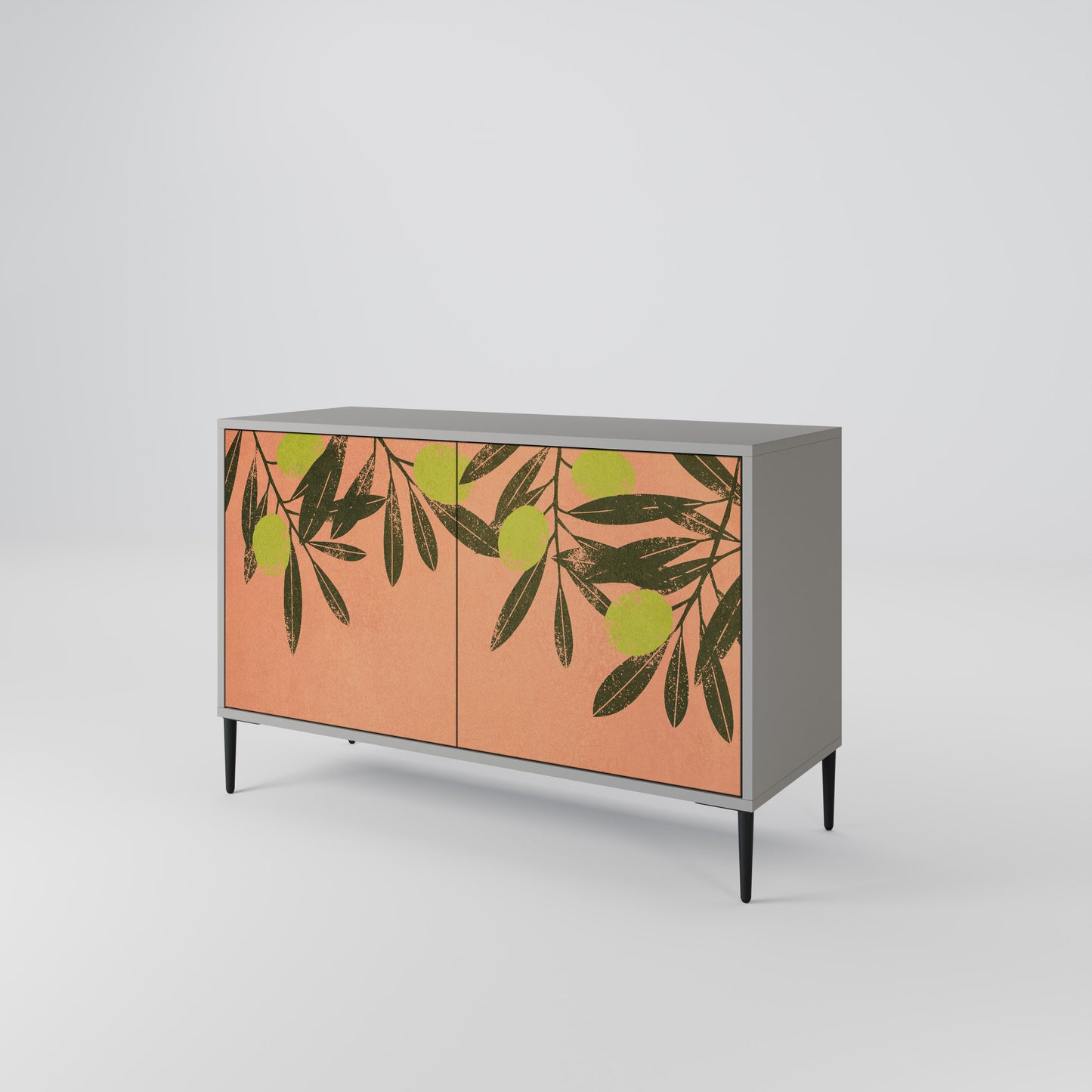 JUICY OLIVES 2-Door Sideboard in Grey Finish