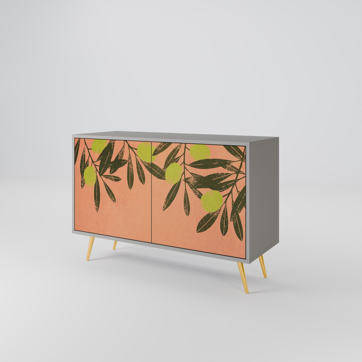 JUICY OLIVES 2-Door Sideboard in Grey Finish