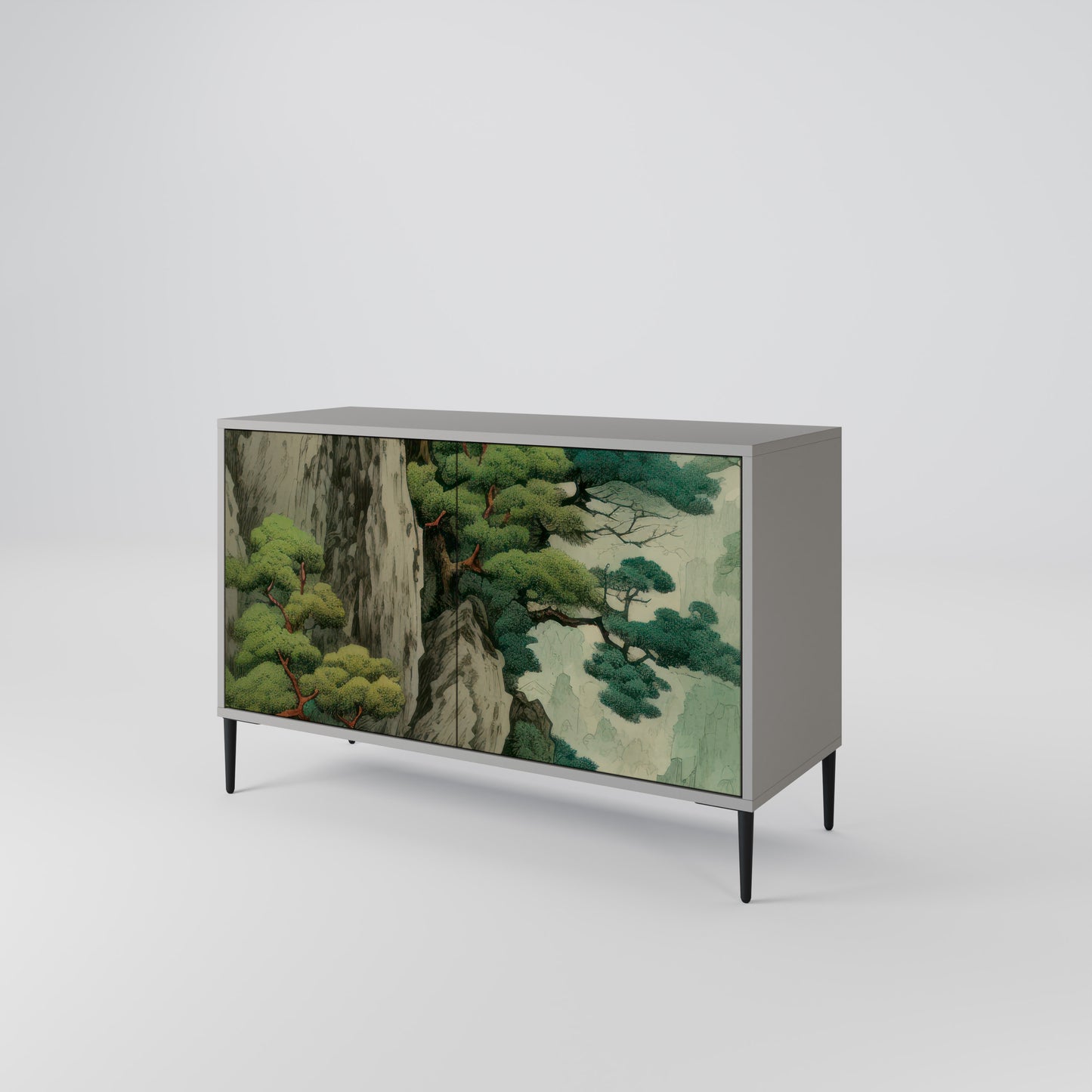 VERDURE ABYSS 2-Door Sideboard in Grey Finish