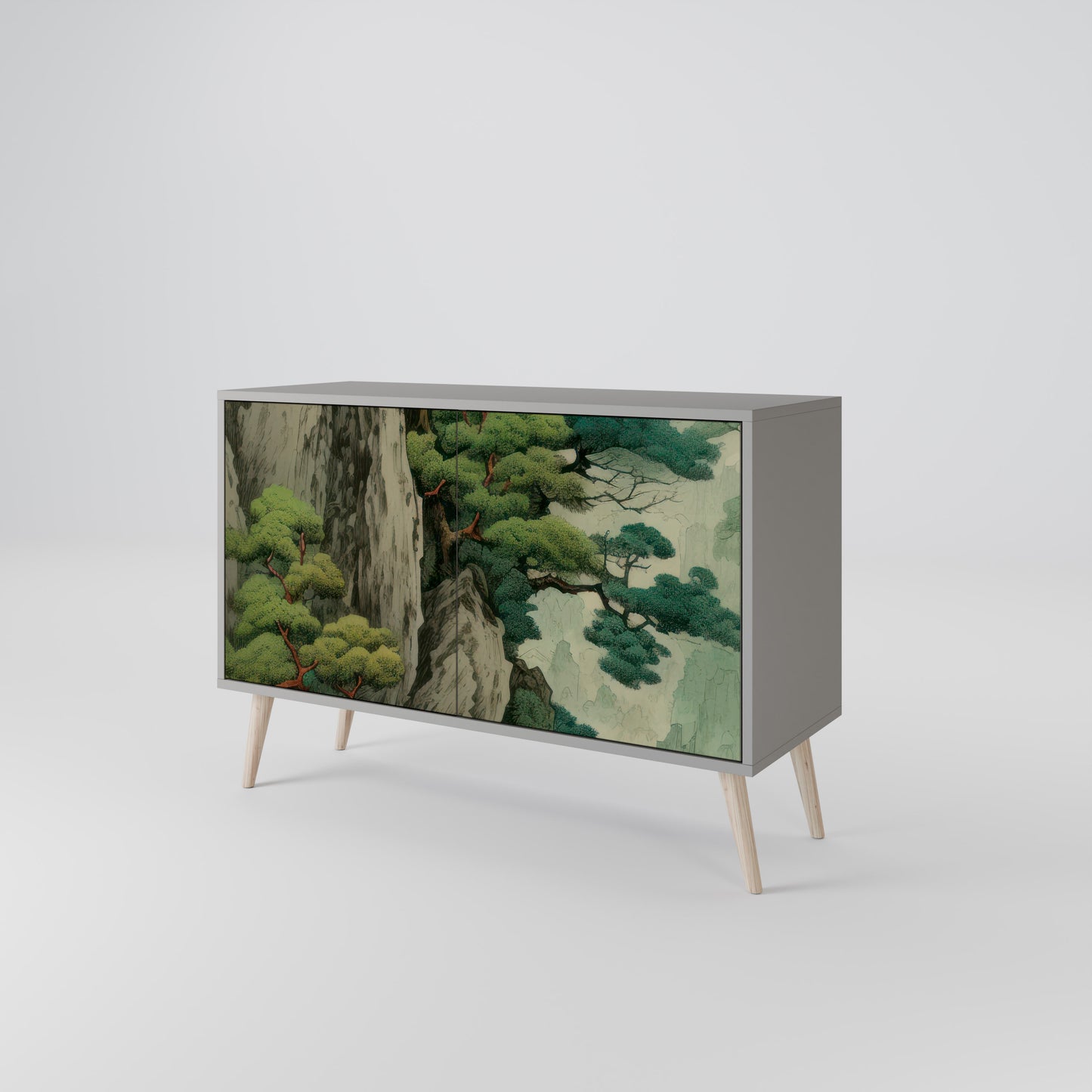 VERDURE ABYSS 2-Door Sideboard in Grey Finish