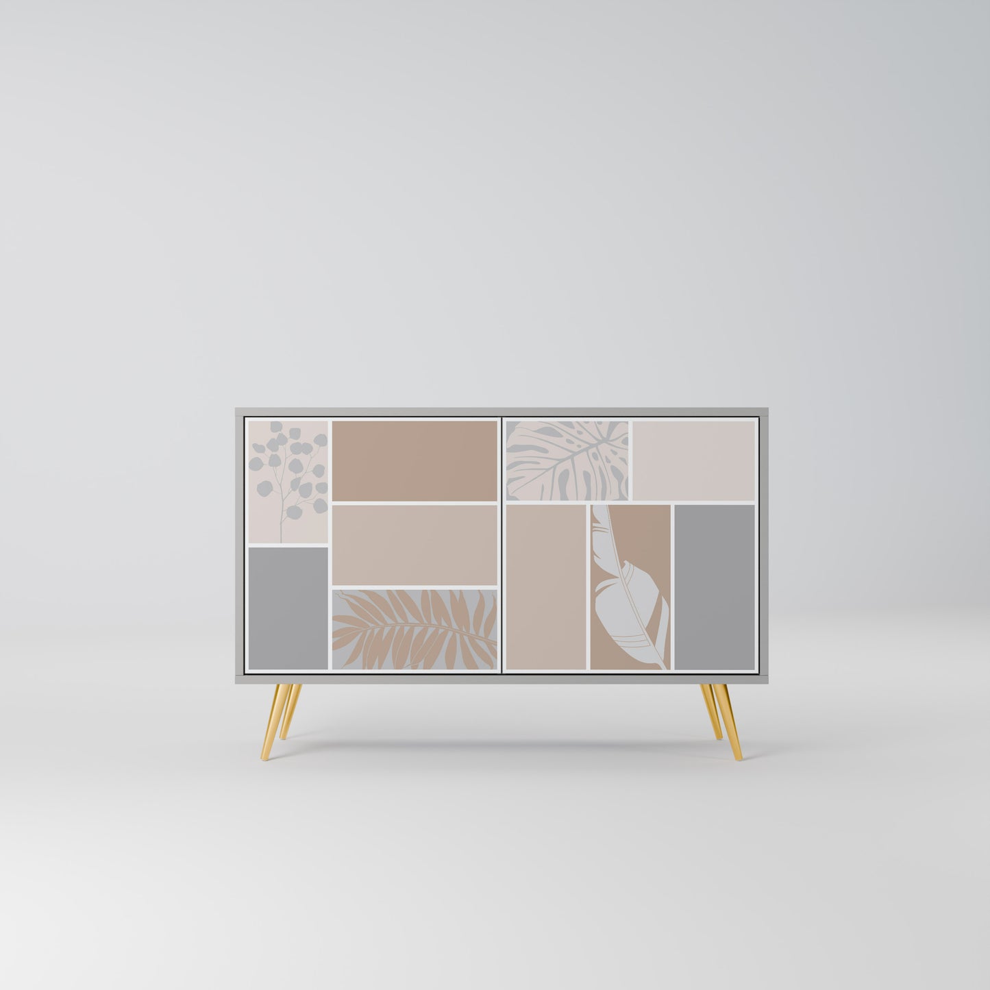 TROPICAL SHAPES 2-Door Sideboard in Grey Finish