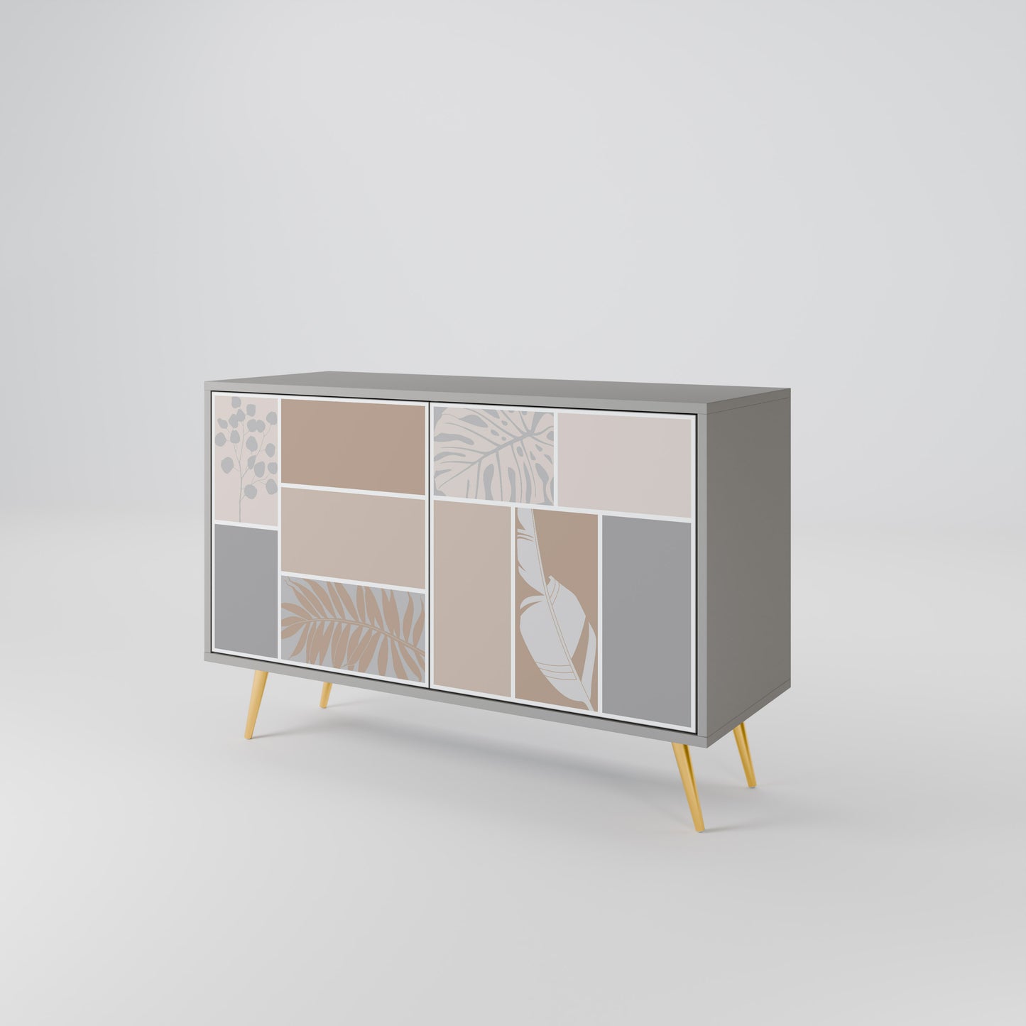 TROPICAL SHAPES 2-Door Sideboard in Grey Finish