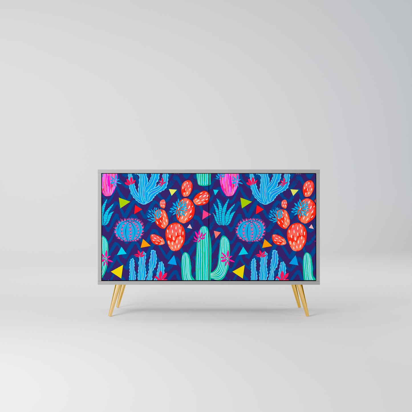 CACTUS VIBES 2-Door Sideboard in Grey Finish