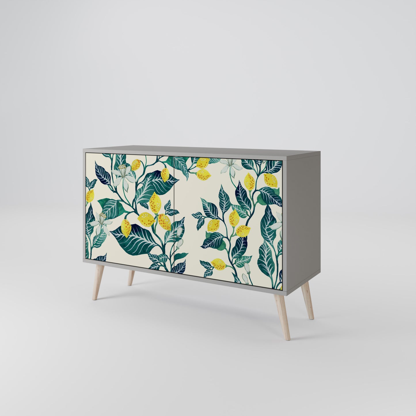 LEMON TREE 2-Door Sideboard in Grey Finish