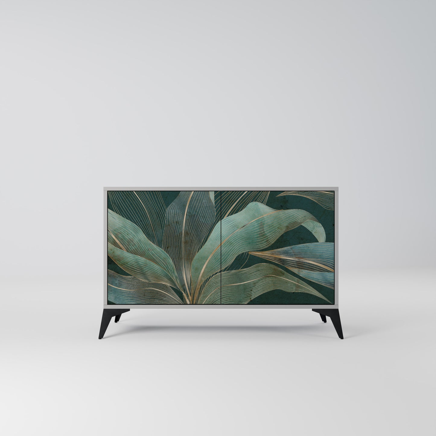 ROYAL GREEN 2-Door Sideboard in Grey Finish