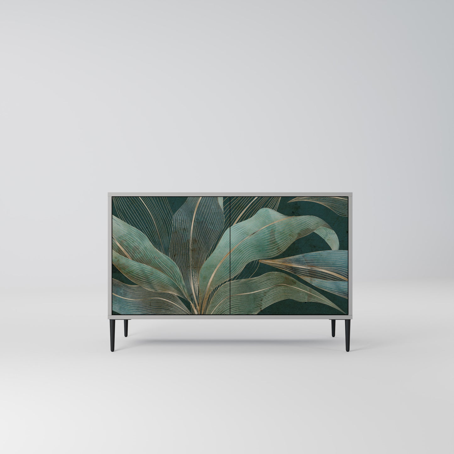 ROYAL GREEN 2-Door Sideboard in Grey Finish