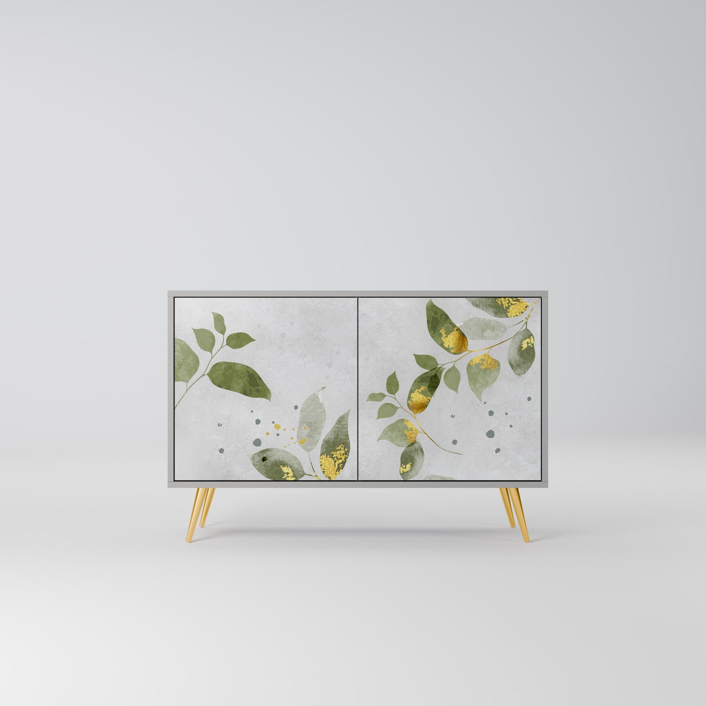 ELEGANT BOTANICS 2-dörrars skänk i grå finish