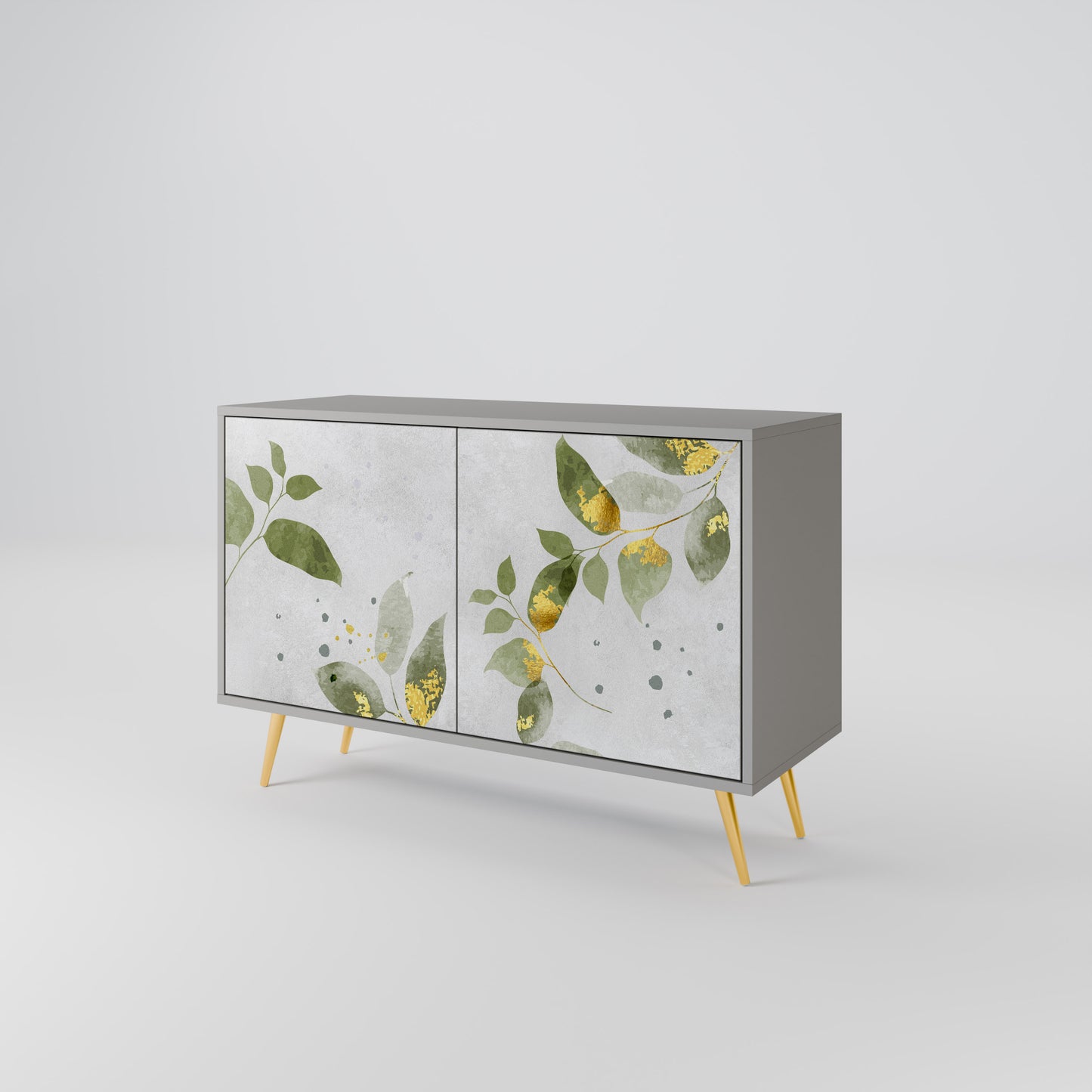 ELEGANT BOTANICS 2-dörrars skänk i grå finish