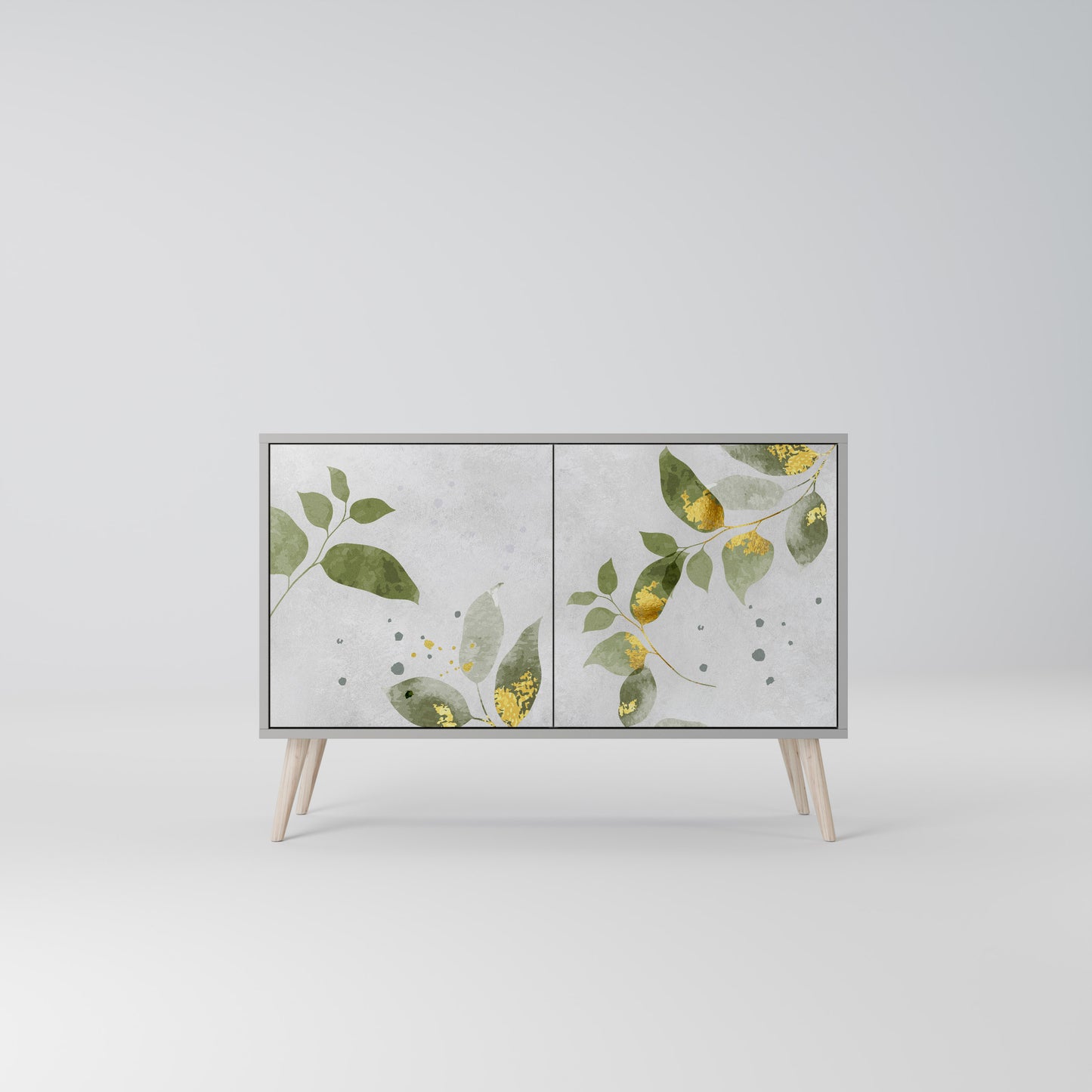 ELEGANT BOTANICS 2-dörrars skänk i grå finish