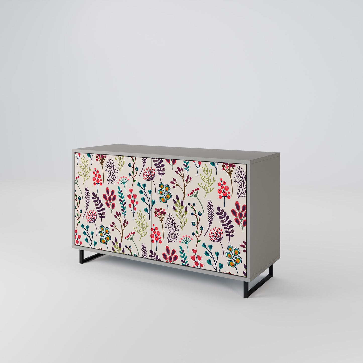 AUTUMN SUNDRIES 2-Door Sideboard in Grey Finish