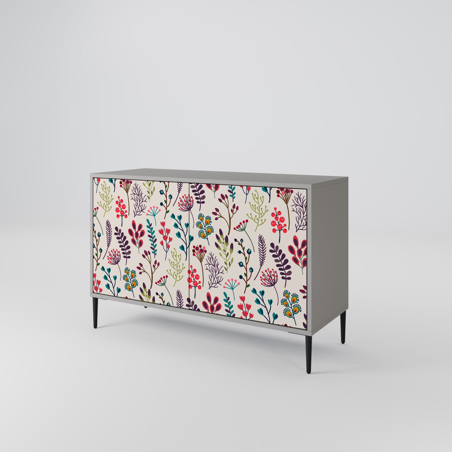 AUTUMN SUNDRIES 2-Door Sideboard in Grey Finish