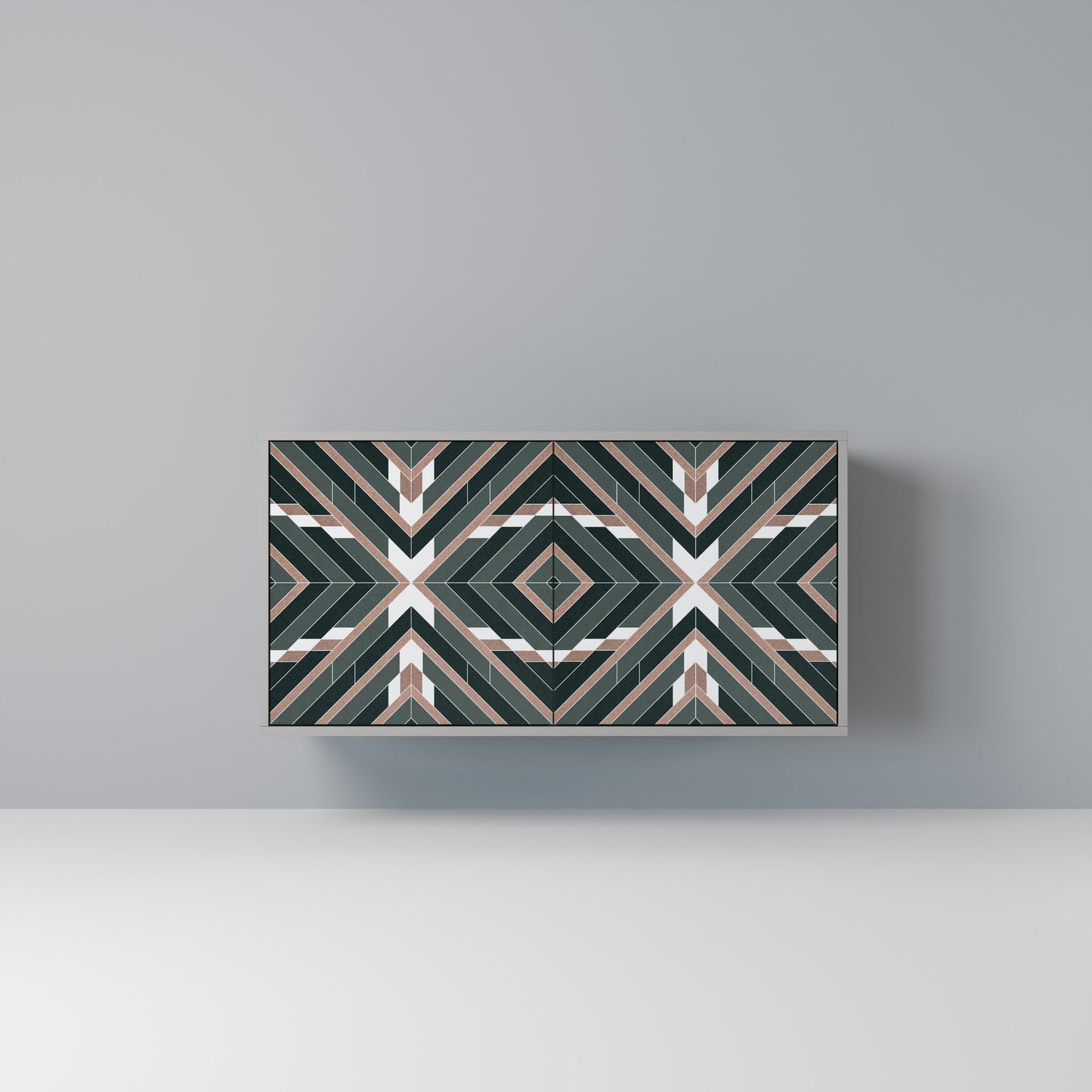 DIMENSION DELIGHTS 2-Door Sideboard in Grey Finish