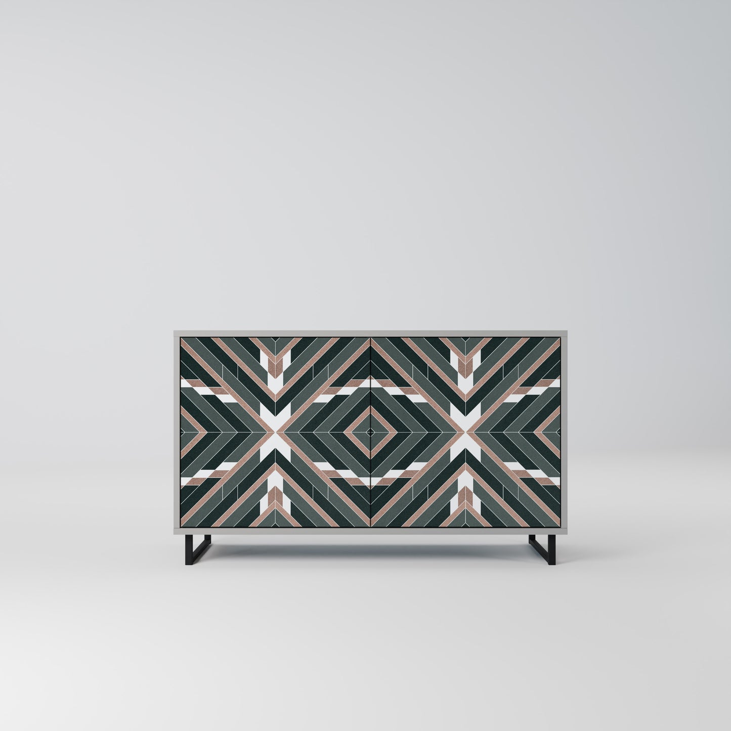 DIMENSION DELIGHTS 2-Door Sideboard in Grey Finish