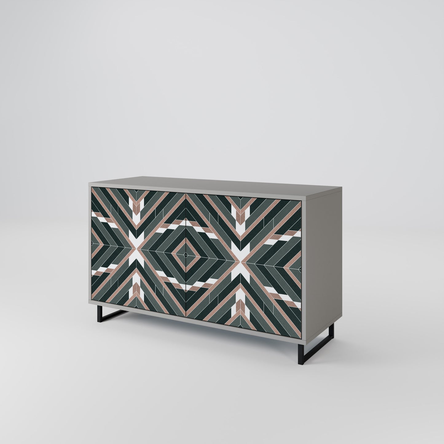 DIMENSION DELIGHTS 2-Door Sideboard in Grey Finish