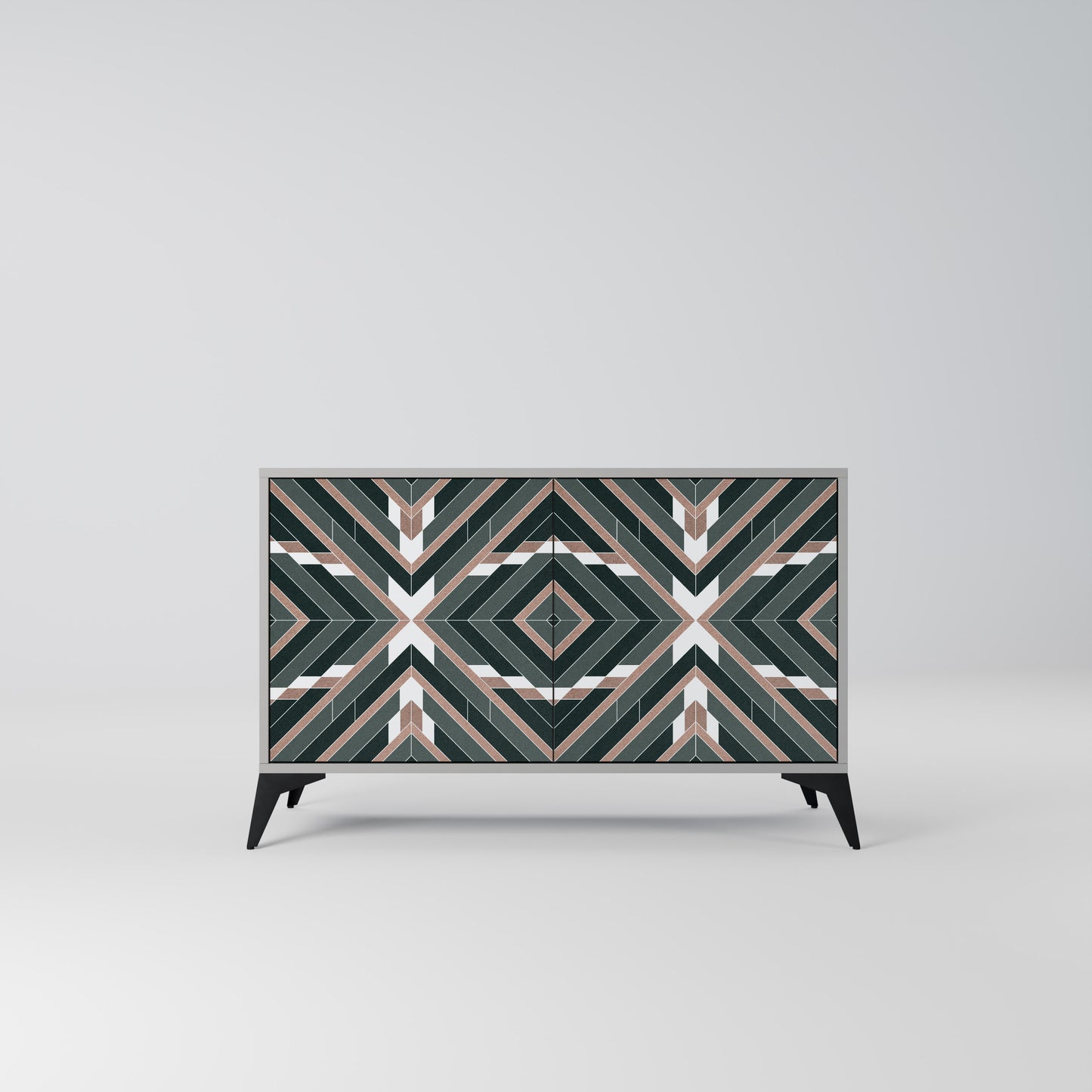 DIMENSION DELIGHTS 2-Door Sideboard in Grey Finish