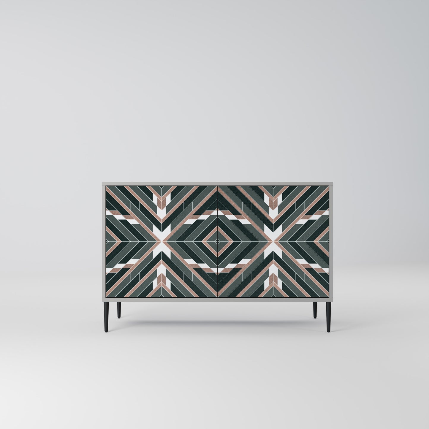 DIMENSION DELIGHTS 2-Door Sideboard in Grey Finish