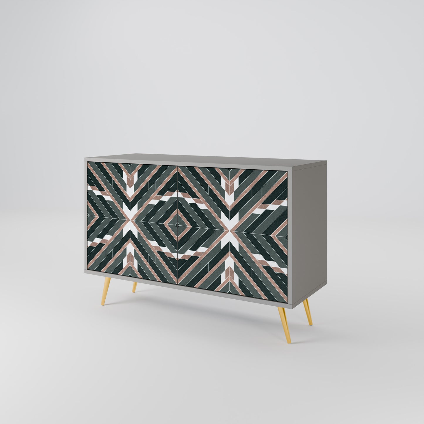 DIMENSION DELIGHTS 2-Door Sideboard in Grey Finish