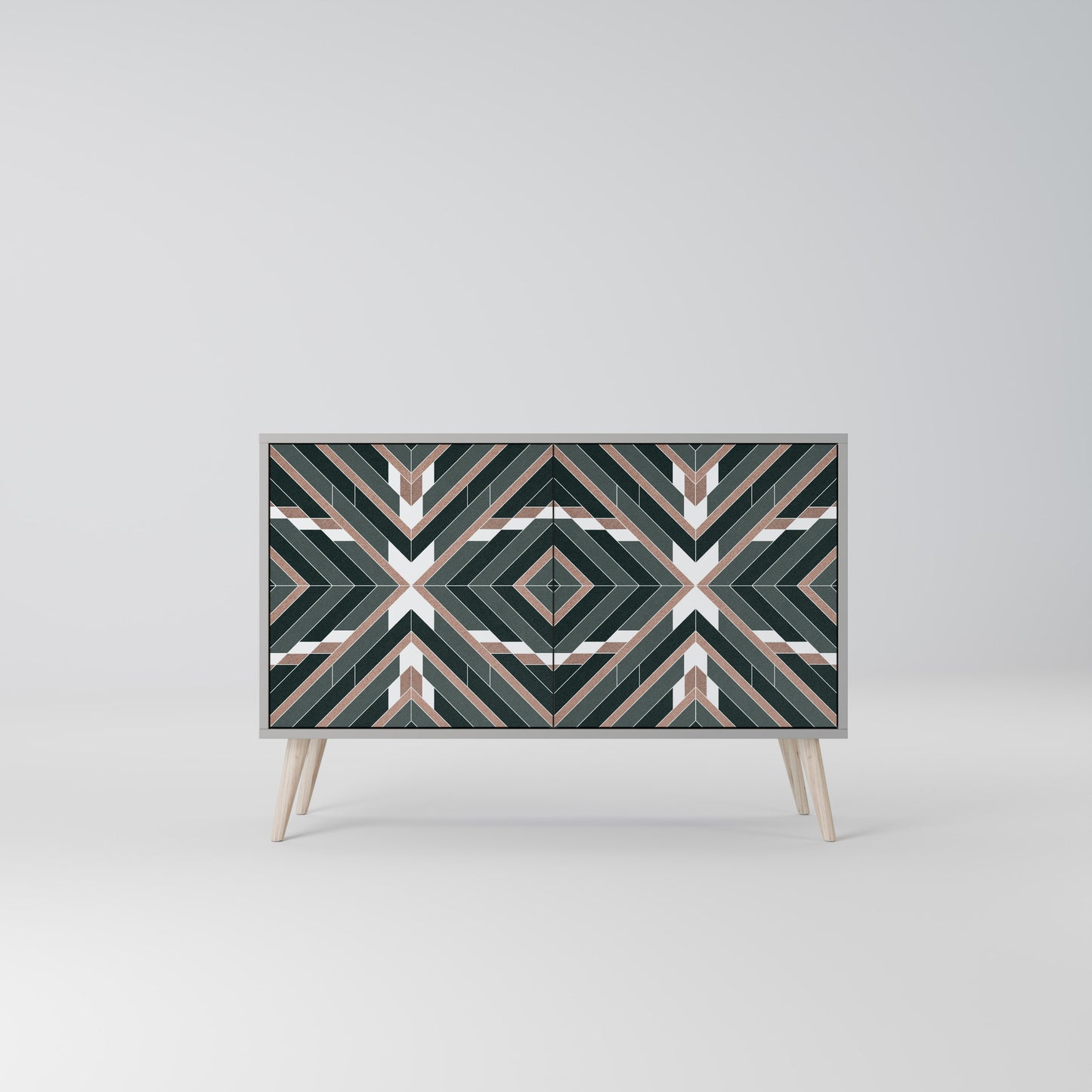 DIMENSION DELIGHTS 2-Door Sideboard in Grey Finish