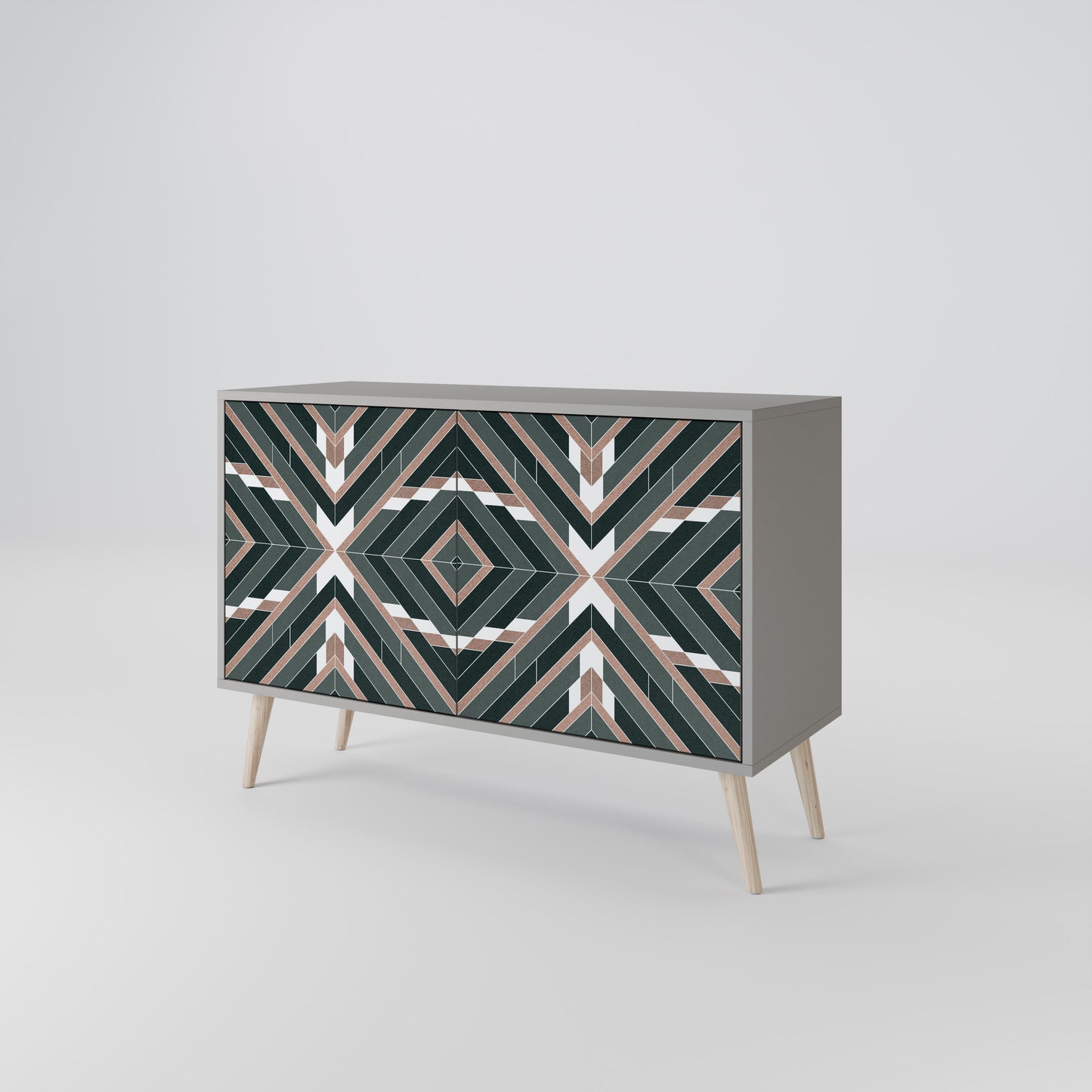 DIMENSION DELIGHTS 2-Door Sideboard in Grey Finish