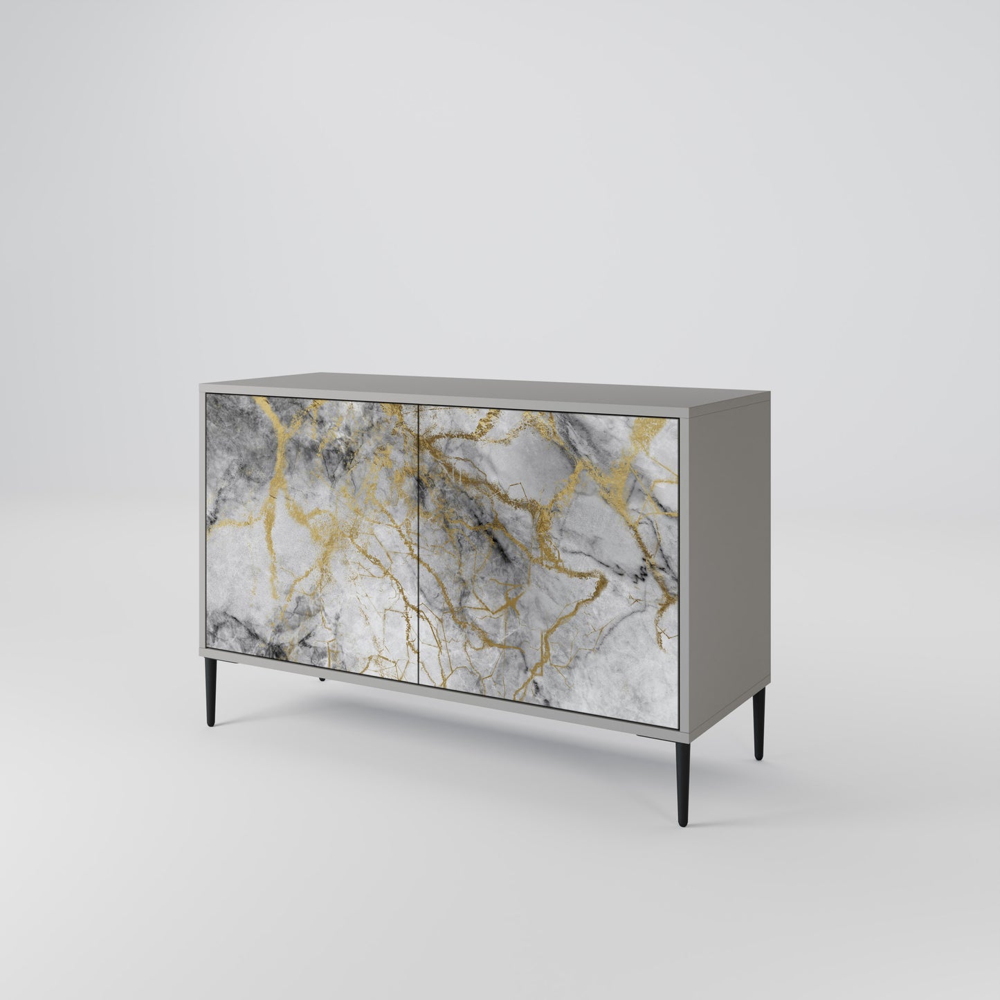 TIMELESS GLIDE 2-Door Sideboard in Grey Finish