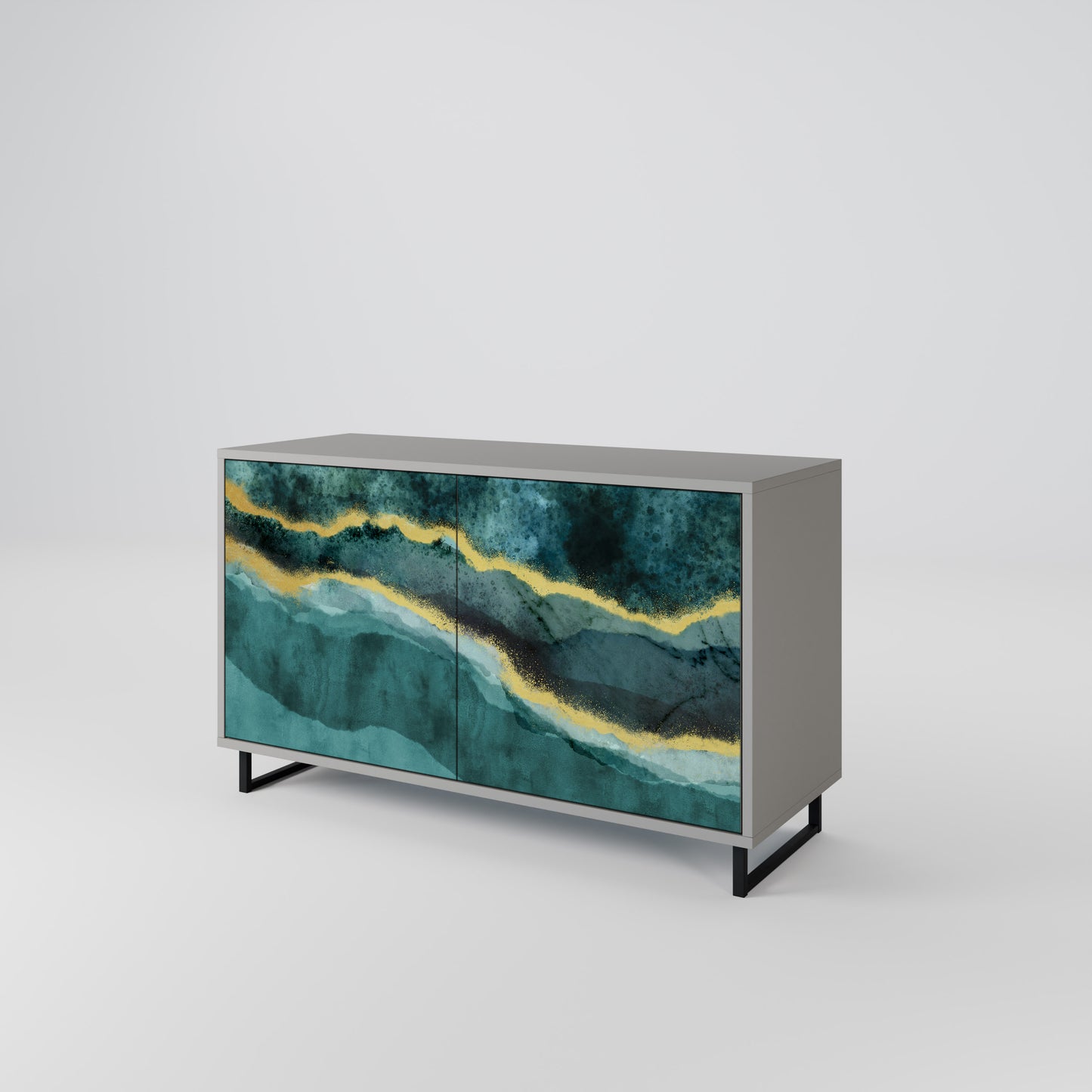 GOLDRUSH ODYSSEY 2-Door Sideboard in Grey Finish