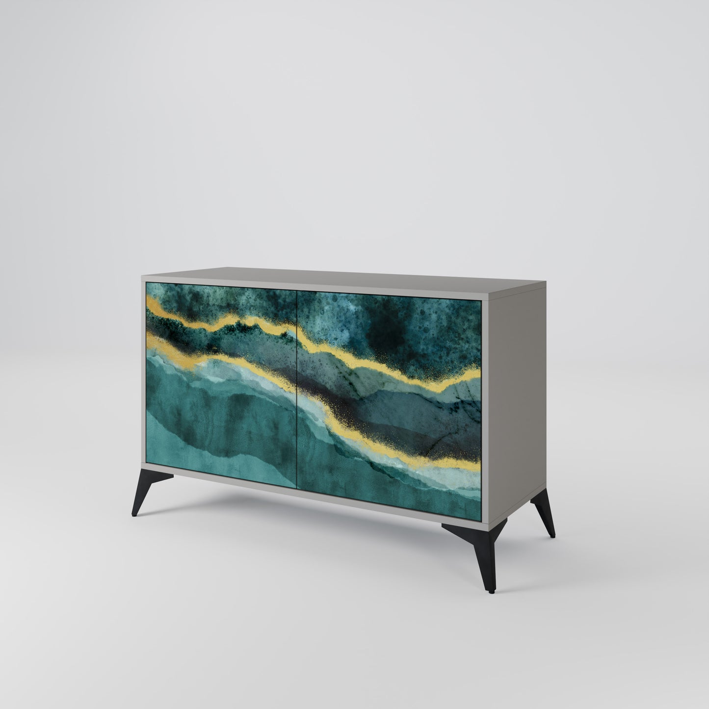 GOLDRUSH ODYSSEY 2-Door Sideboard in Grey Finish