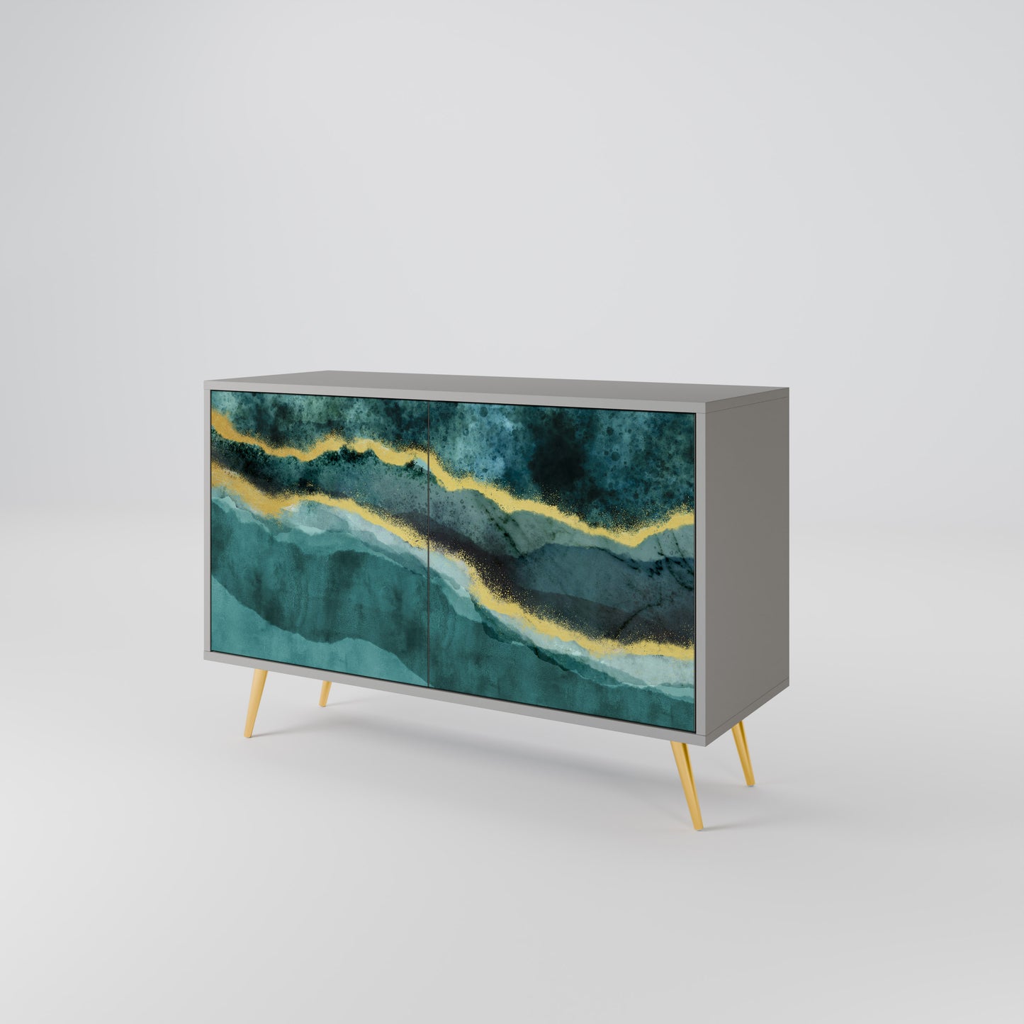 GOLDRUSH ODYSSEY 2-Door Sideboard in Grey Finish