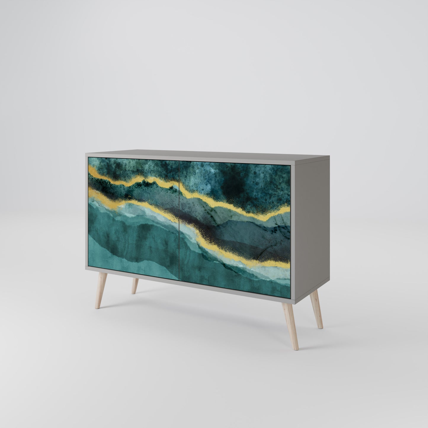 GOLDRUSH ODYSSEY 2-Door Sideboard in Grey Finish
