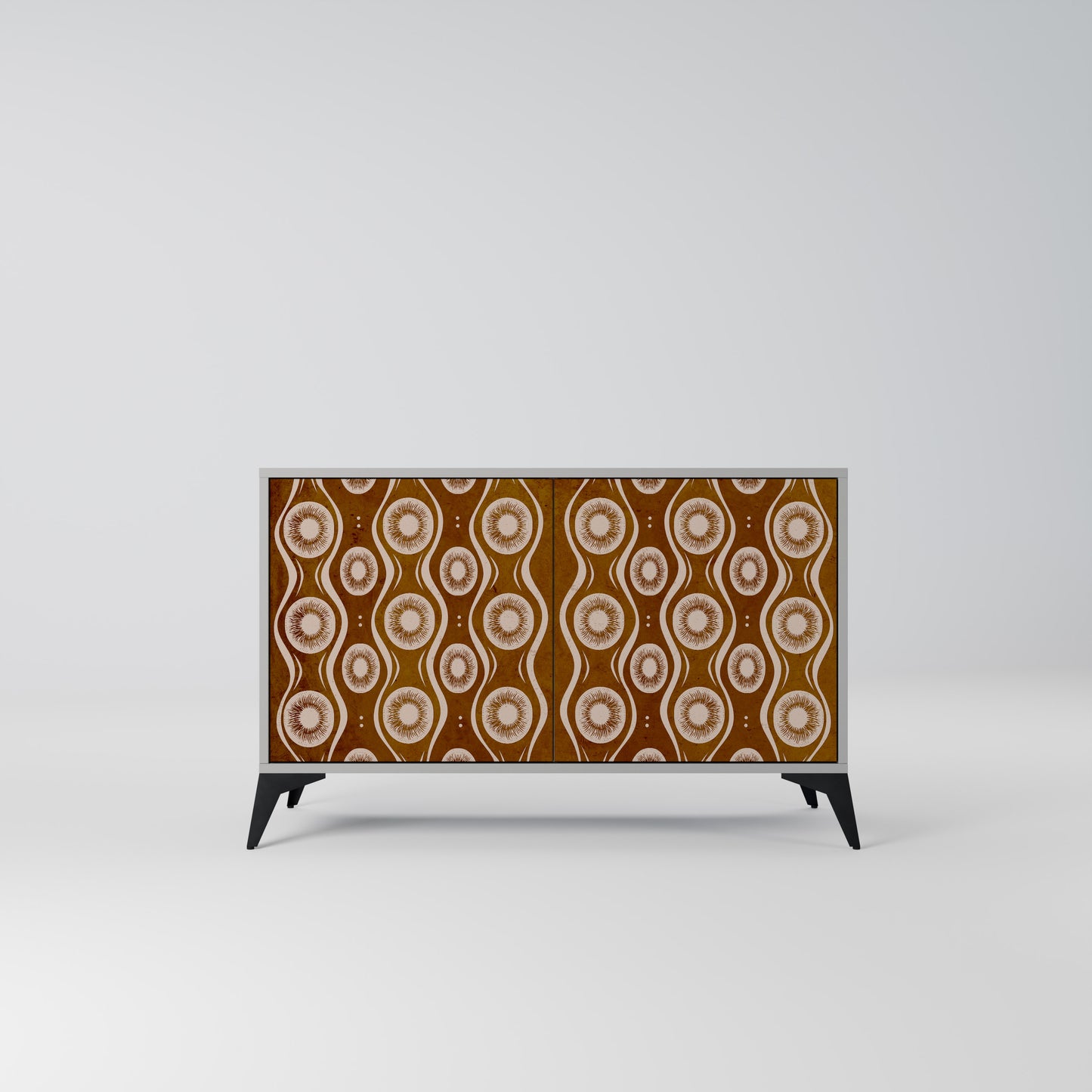 BROWN EYES 2-Door Sideboard in Grey Finish