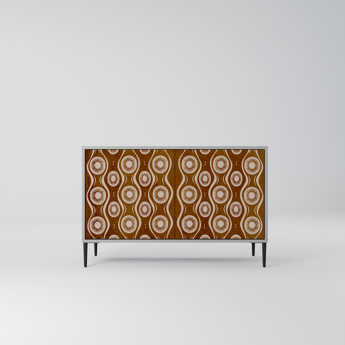 BROWN EYES 2-Door Sideboard in Grey Finish