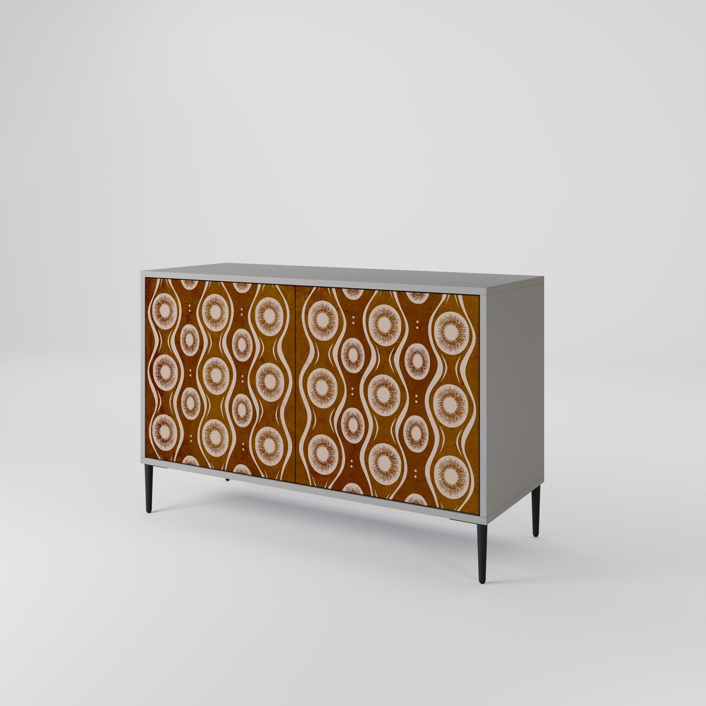 BROWN EYES 2-Door Sideboard in Grey Finish