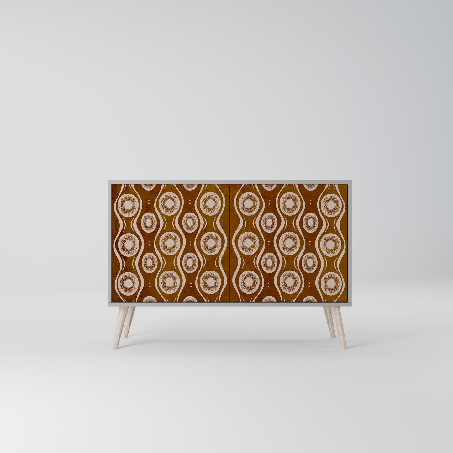 BROWN EYES 2-Door Sideboard in Grey Finish